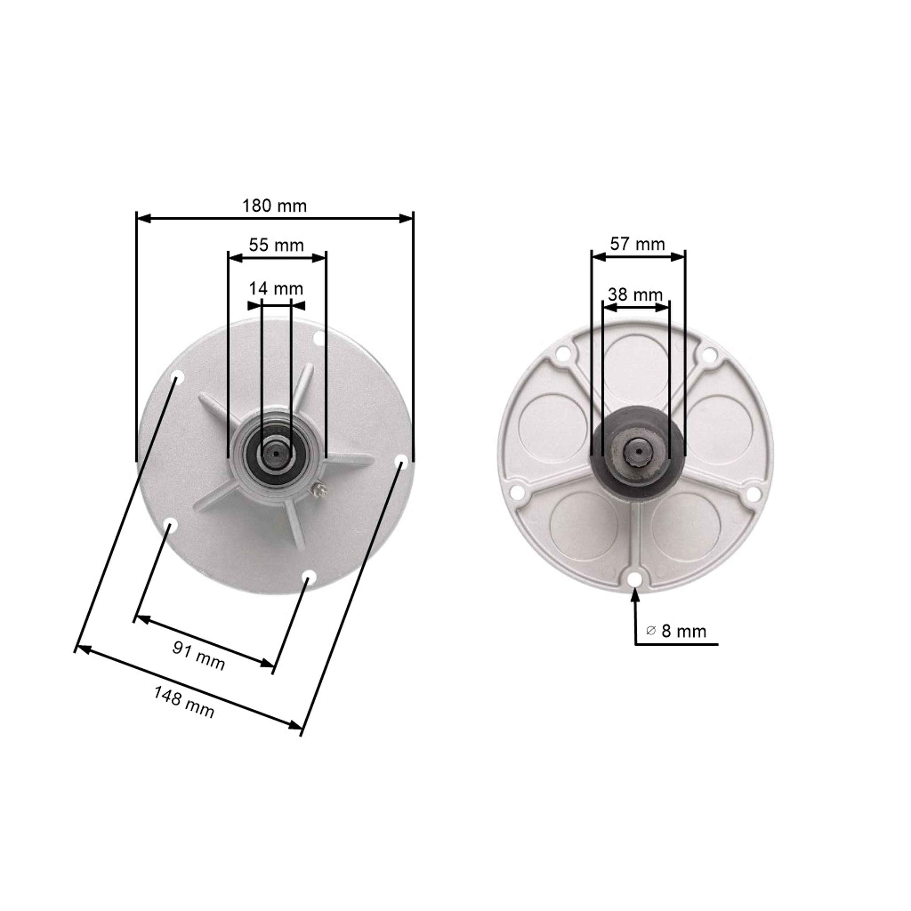 Mandrela žacího nože pro zahradní traktory MTD Murray (OEM 1001200 1001200MA 1001709MA 1001046)
