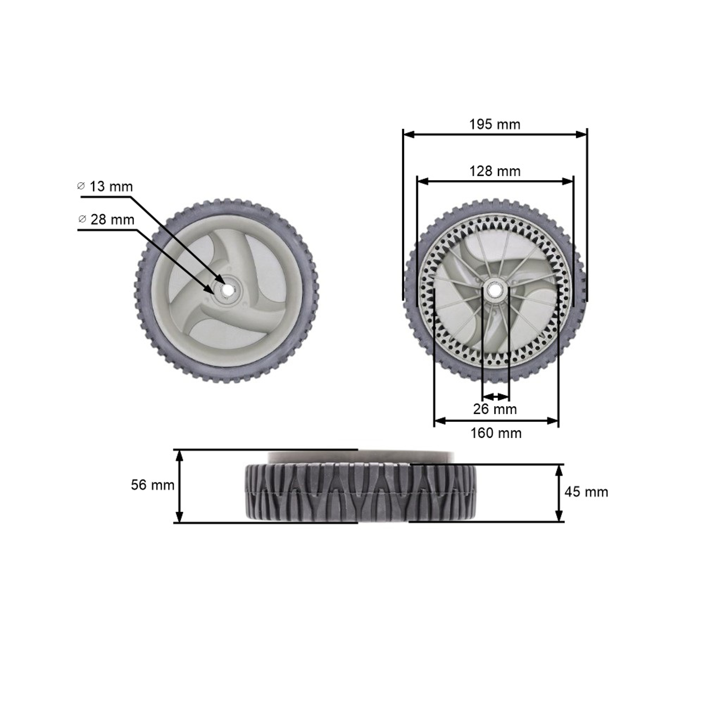 Hnací kolo pro motorové sekačky Husqvarna Partner Electrolux Craftsman McCulloch Poulan (OEM 532402936 583719401 180759 700953)
