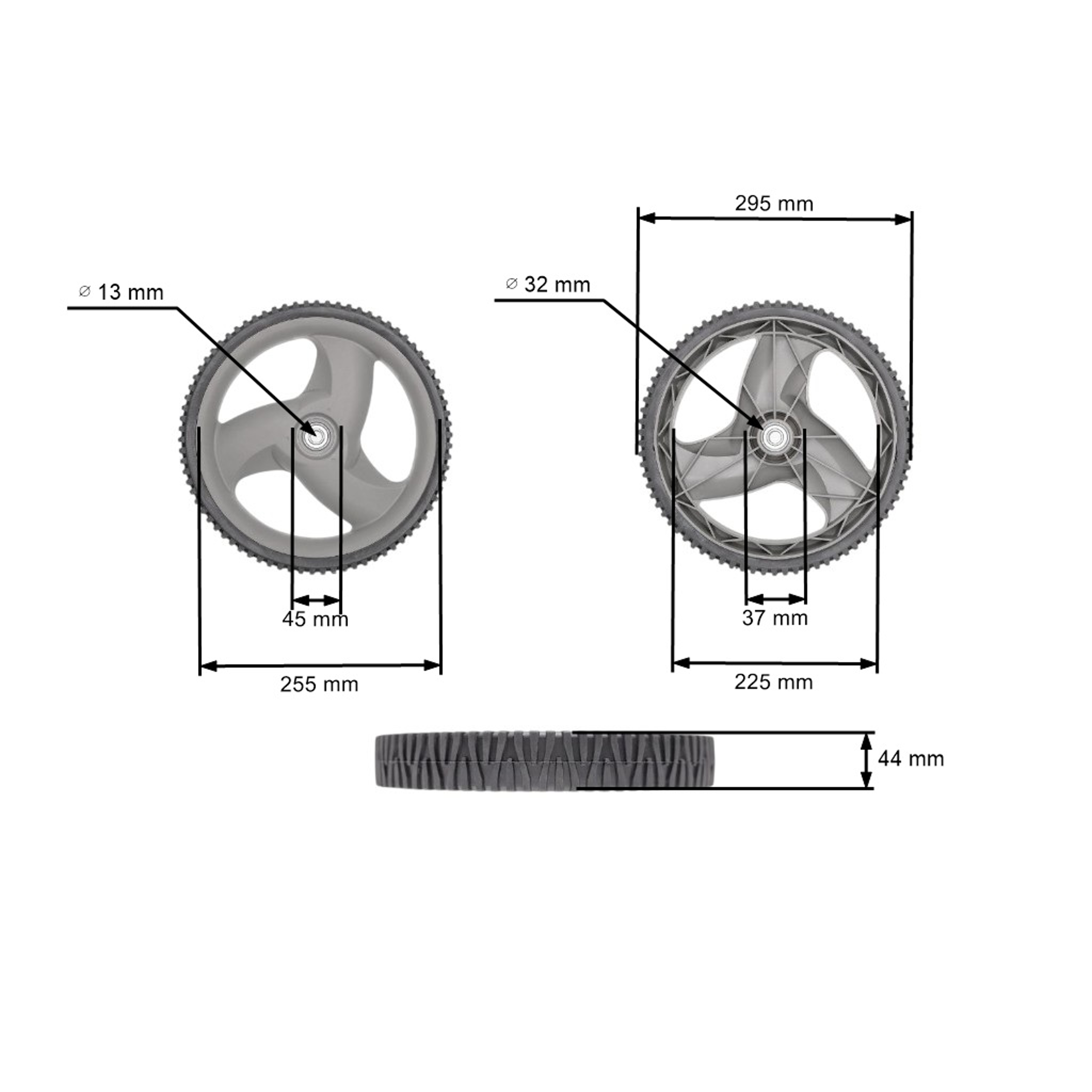 Zadní kolo pro motorové sekačky Husqvarna Partner Electrolux Craftsman McCulloch Poulan (OEM 532403509 532432747 532432749 193929X427 431880X460)