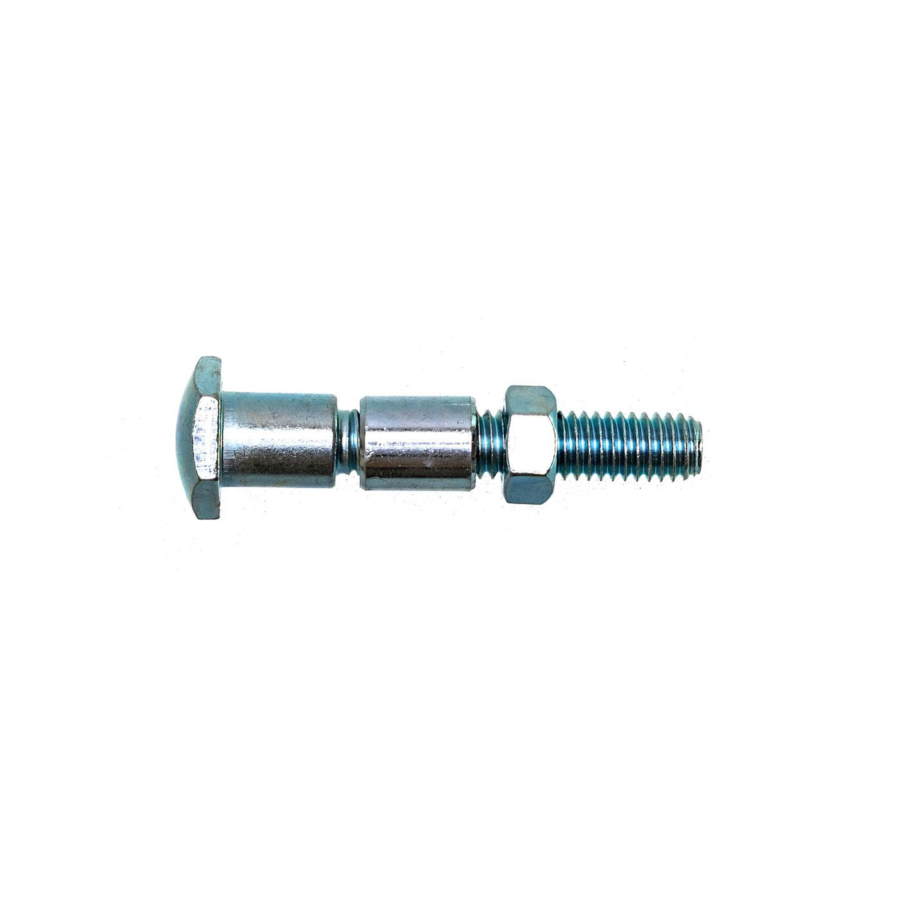 Univerzální šroub s pouzdrem kola pro motorové a elektrické sekačky celková délka 69,5 mm x průměr závitu 9,40 mm x průměr osy 12,60 mm
