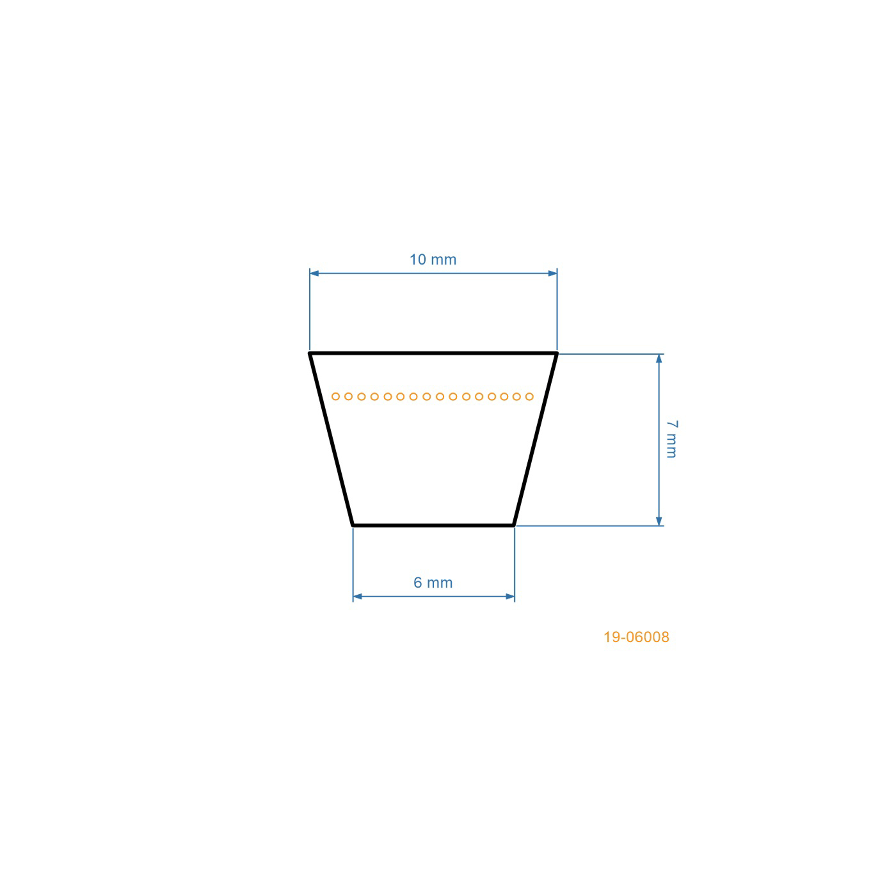 Klínový řemen 825 mm x 863 mm x 10 mm pro motorové sekačky vertikutátory a další zahradní techniku