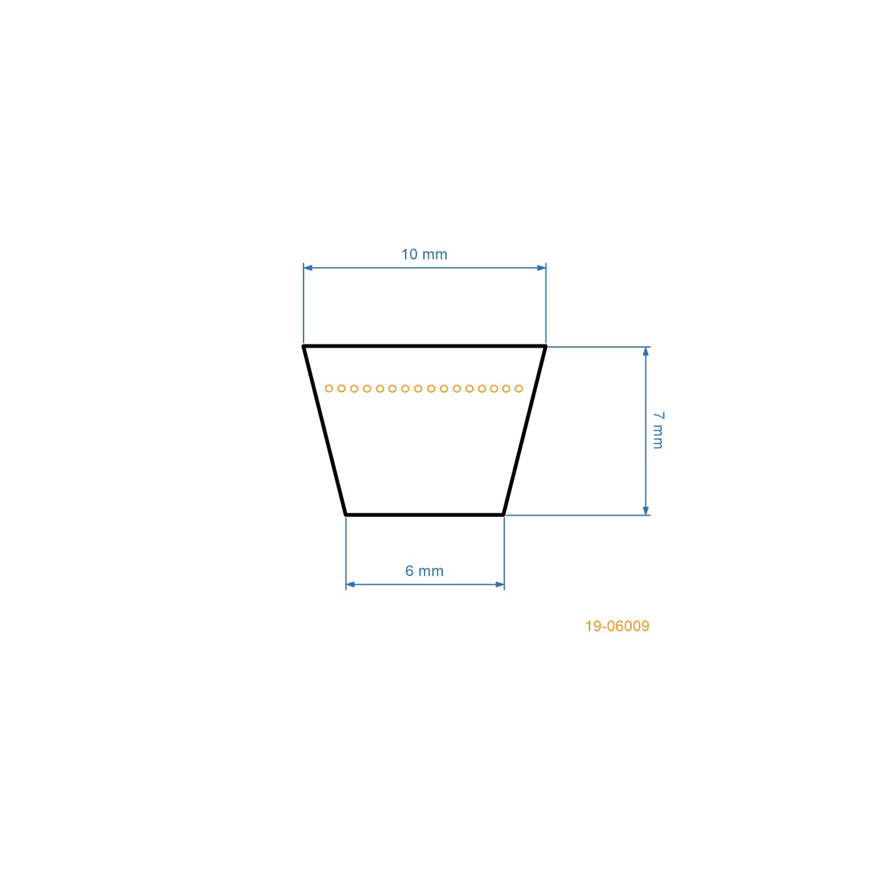 Klínový řemen 865 mm x 903 mm x 10 mm pro motorové sekačky vertikutátory a další zahradní techniku