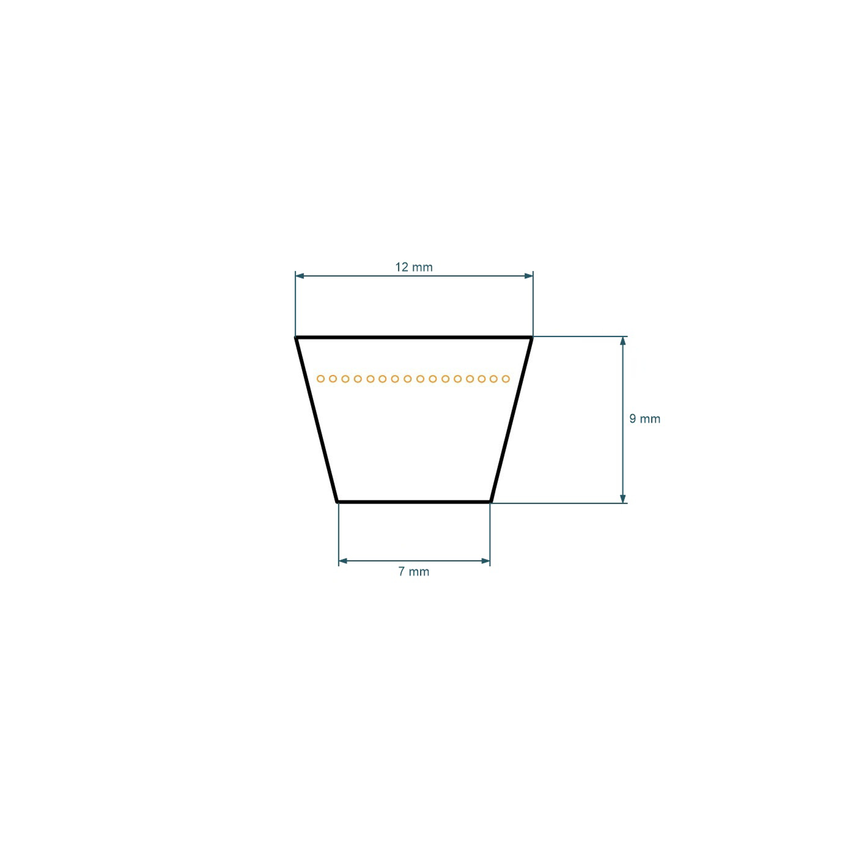 Klínový řemen pohonu nožů Castelgarden F72 13 mm x 1250 mm x 1300 mm (35061423/0, 135061423/0, 35061424/0, 135061424/0)