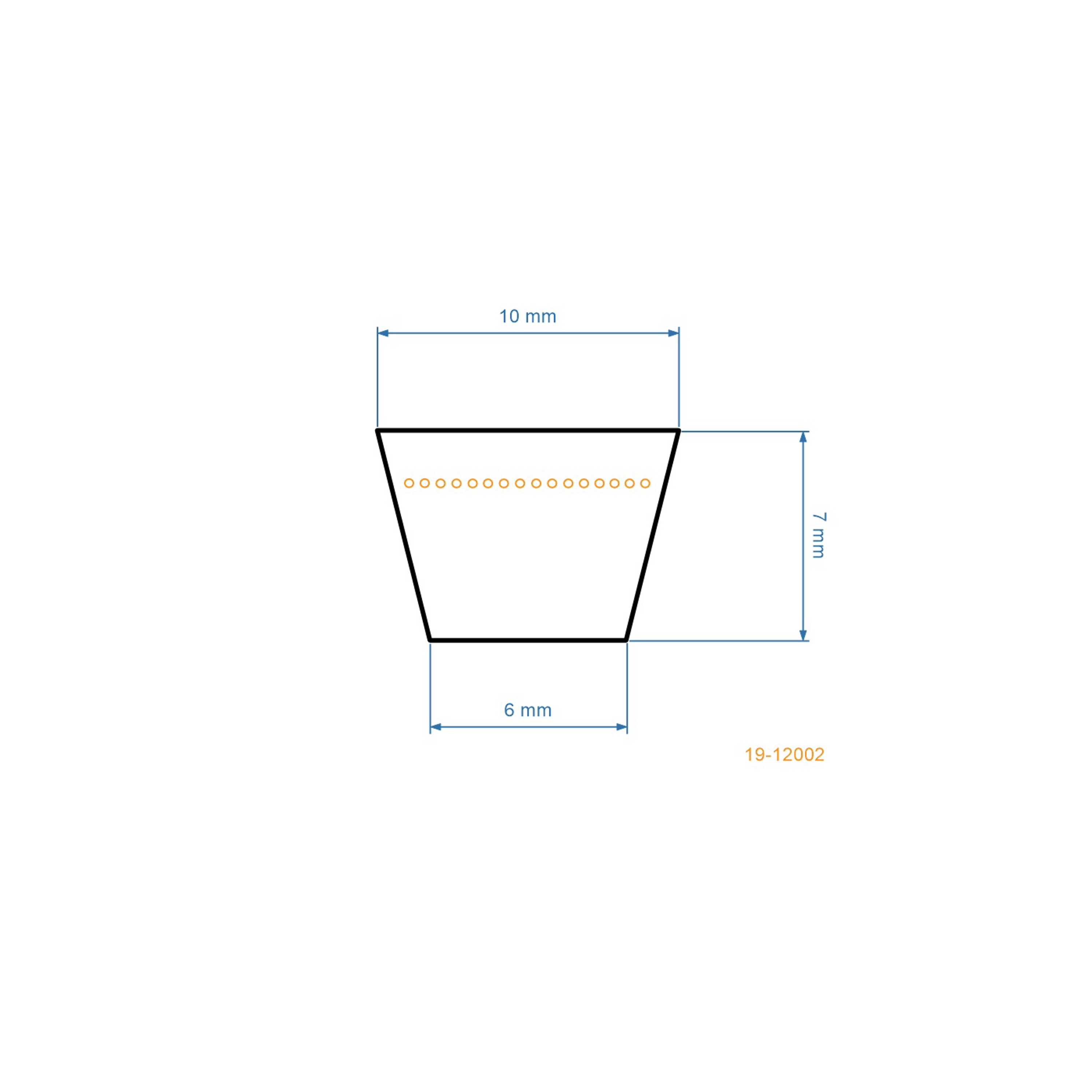 Klínový řemen 790 mm x 828 mm x 10 mm pro Čínské motorové sekačky a sekačky z hobbymarketů NAC NGP (OEM S510 GB11511-1997-Z)