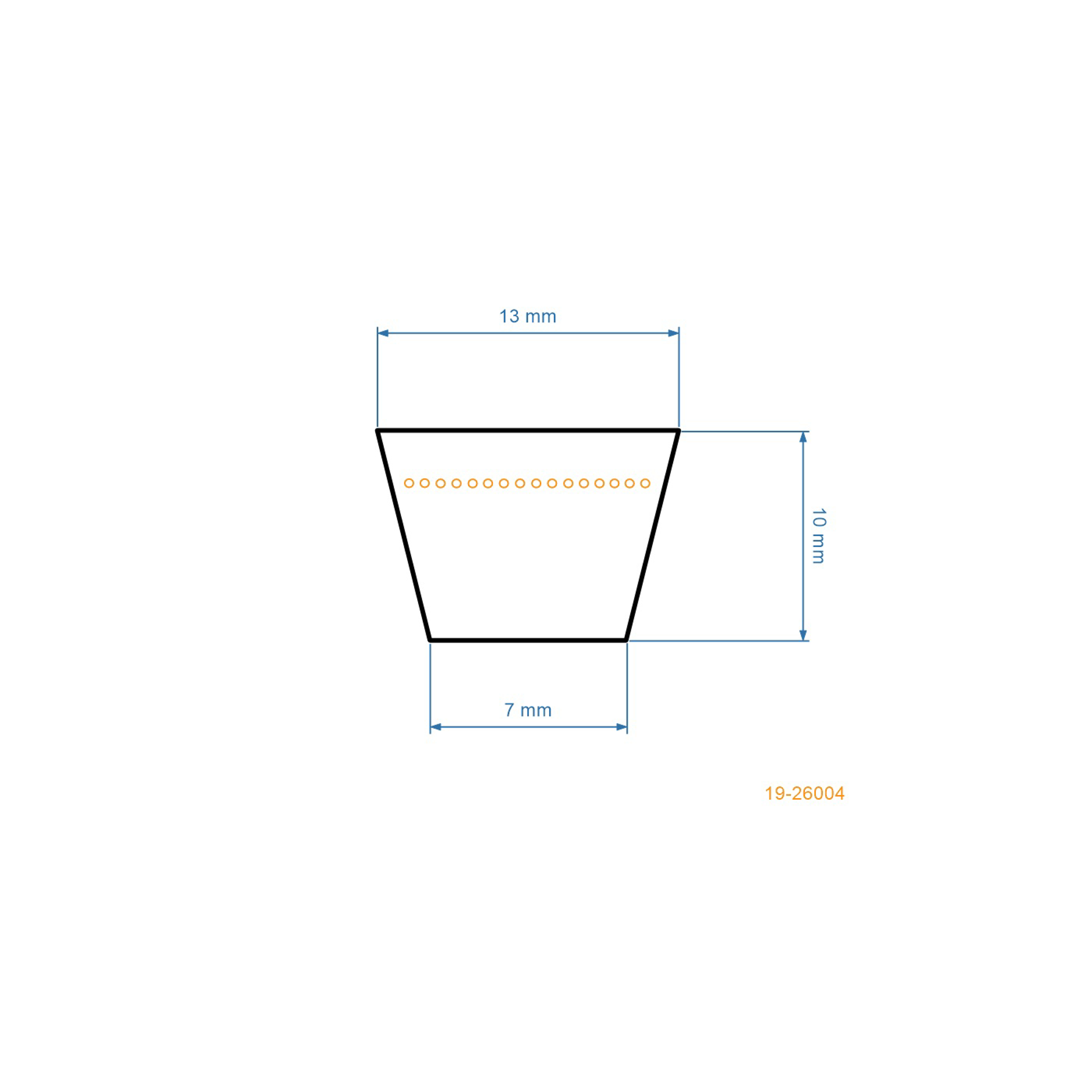 Klínový řemen 2210 mm x 2260 mm x 13 mm pro zahradní traktory Murray OBI Yardman (OEM 037X88 37X88MA 710213 03788MA 37x88)