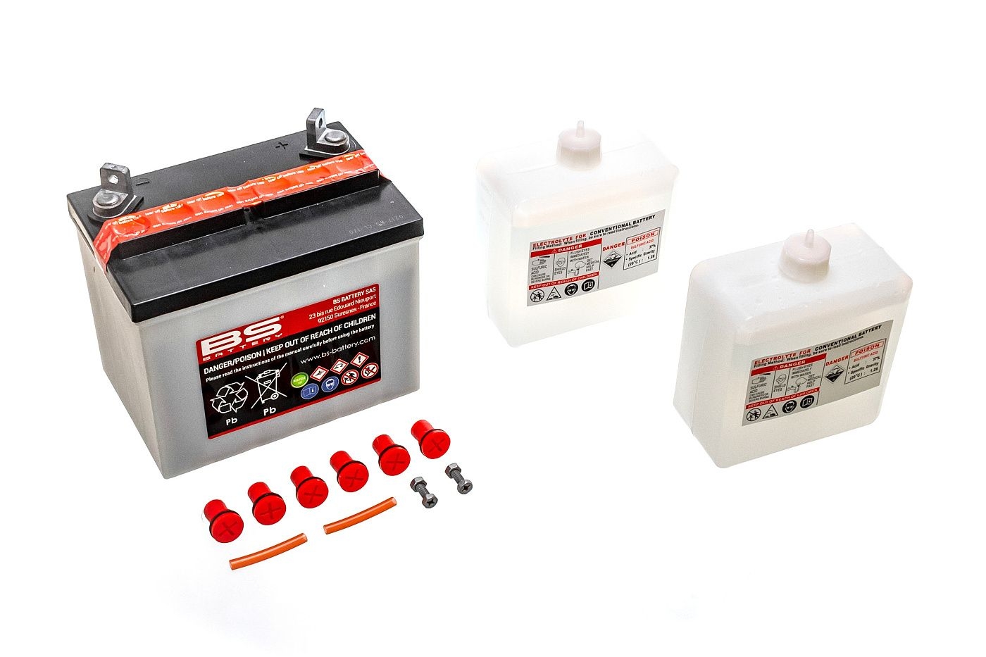 Akumulátor s kyselým elektrolytem rozměr 196 mm x 131 mm x 184 mm 12V 24Ah Levý plus