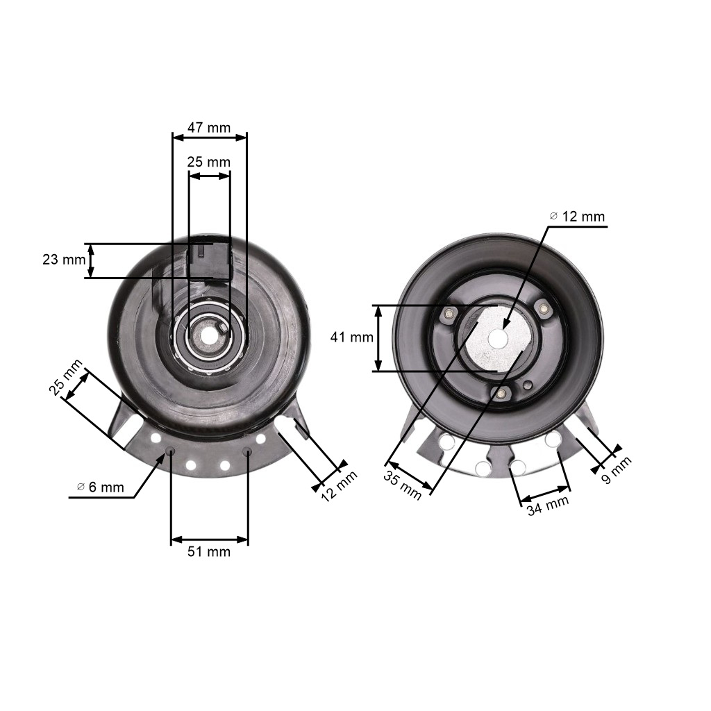 Elektromagnetická spojka pro zahradní traktory Alko T18 T20 Stihl Viking MT4097 MT4112 MT4412 MT6112 MT6127 originální díl Warner (OEM 521736 521684 61701602010)
