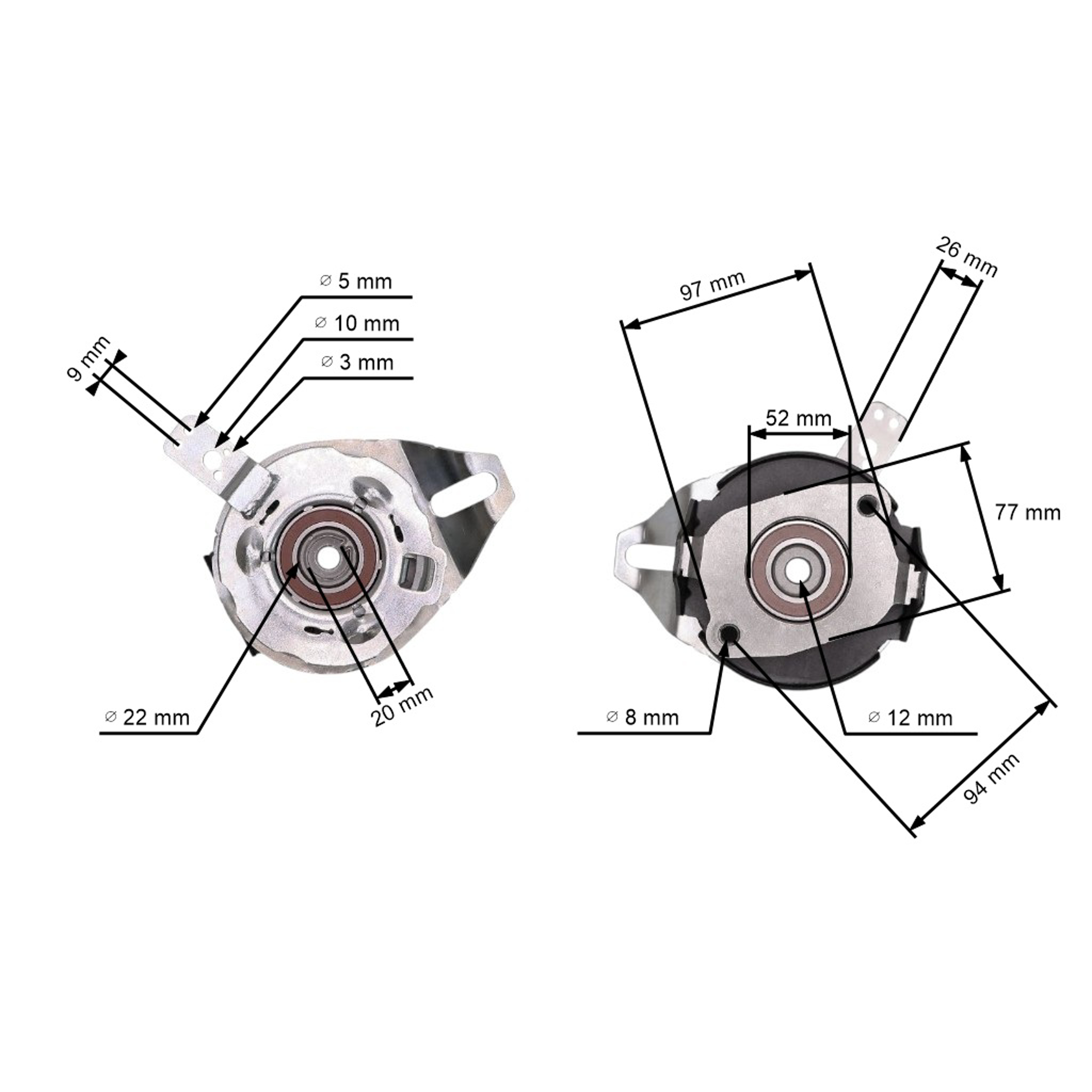 Elektromagnetická spojka pro zahradní traktory Alpina Castel Garden Stiga Mountfield (OEM 18399065/0 1136-0837-01 5915-12 5915-29 118399065/1 18399065/1)