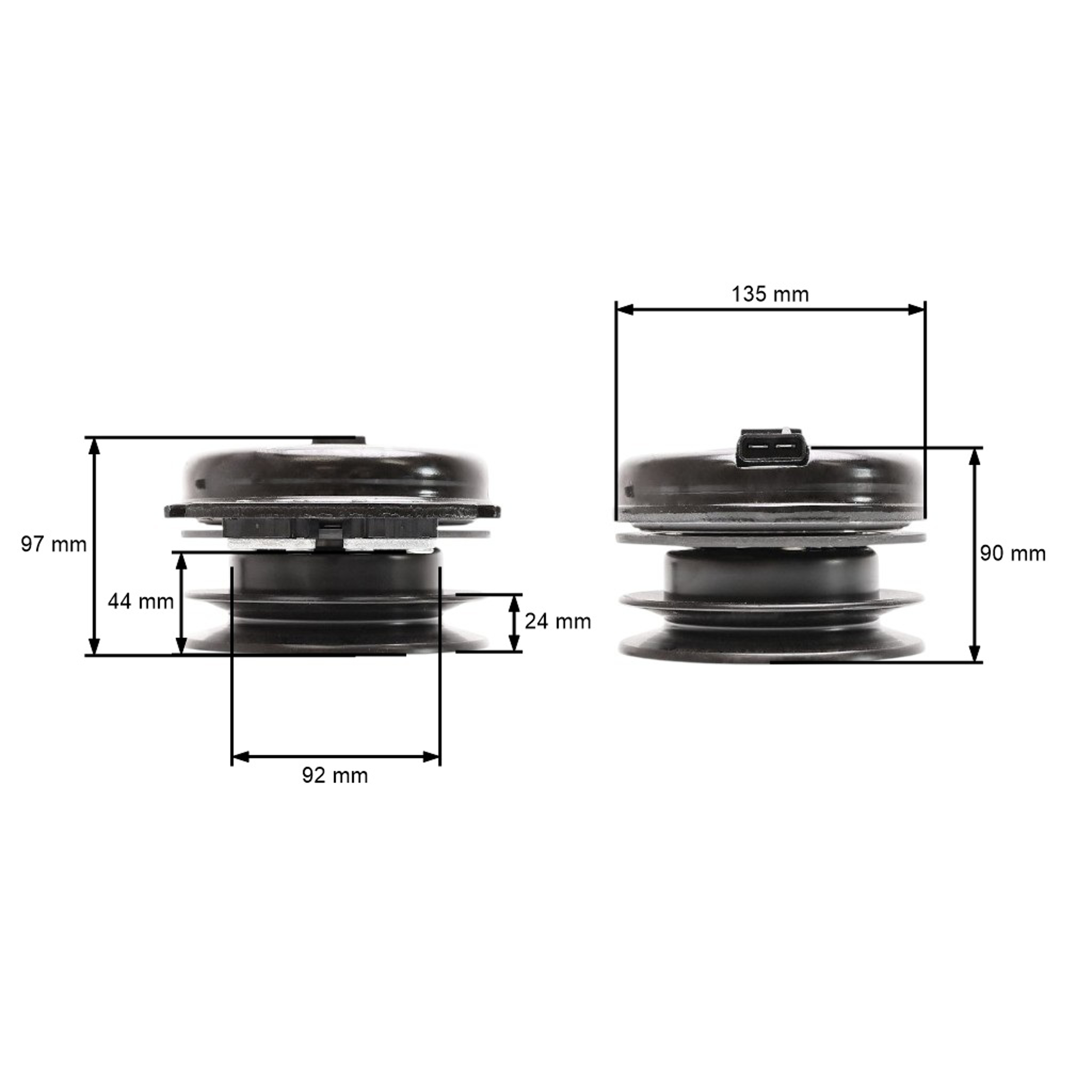 Elektromagnetická spojka pro zahradní traktory AlkoT13 T15 T17 Castelgarden TC92 TC102 (OEM 464115 514876 118399061/0)