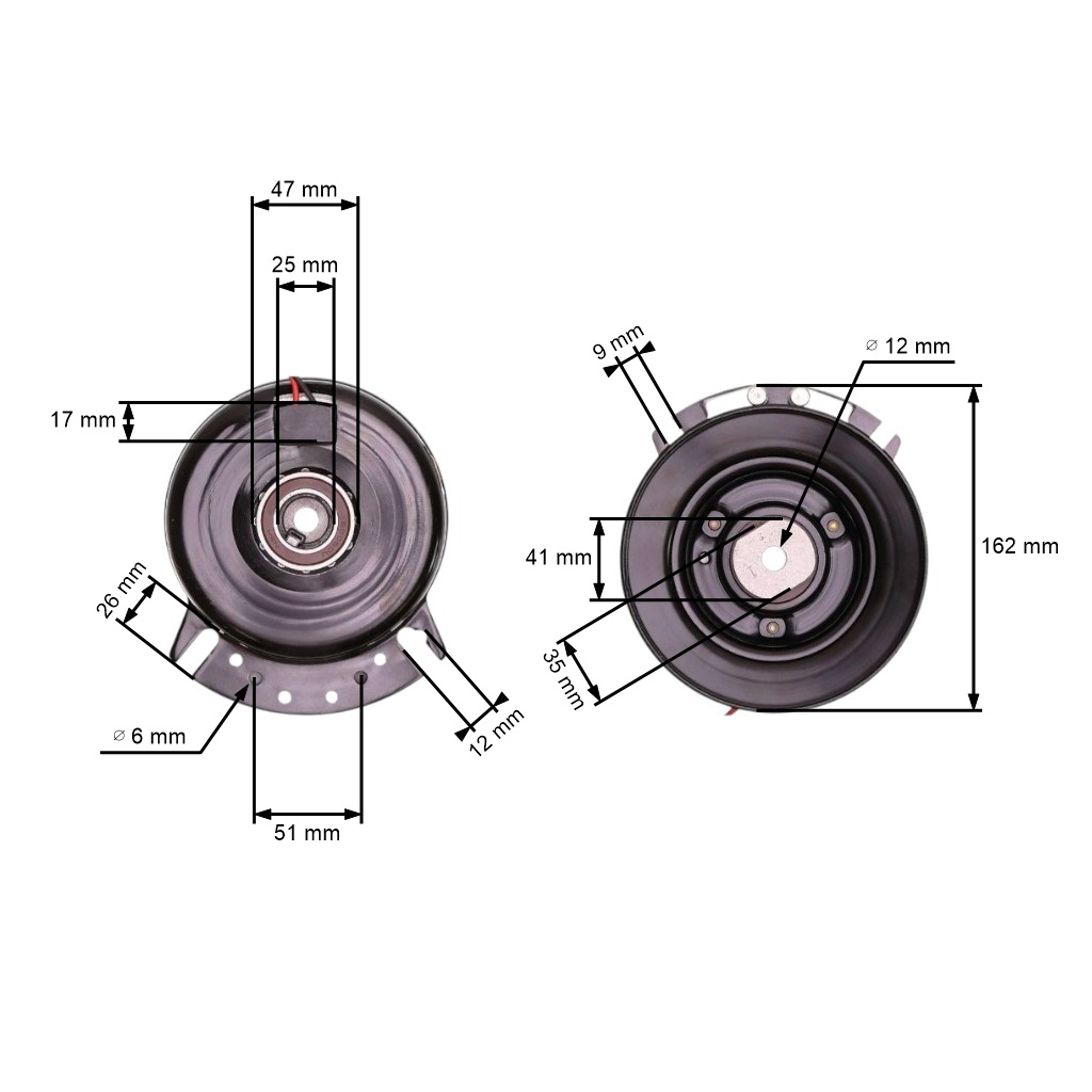 Elektromagnetická spojka pro zahradní traktory MTD 1440 1641 2182 LTX1042 CubCadet LT1040 LT1045 originální díl Warner (OEM 717-04163A 917-04163A 5217-32)