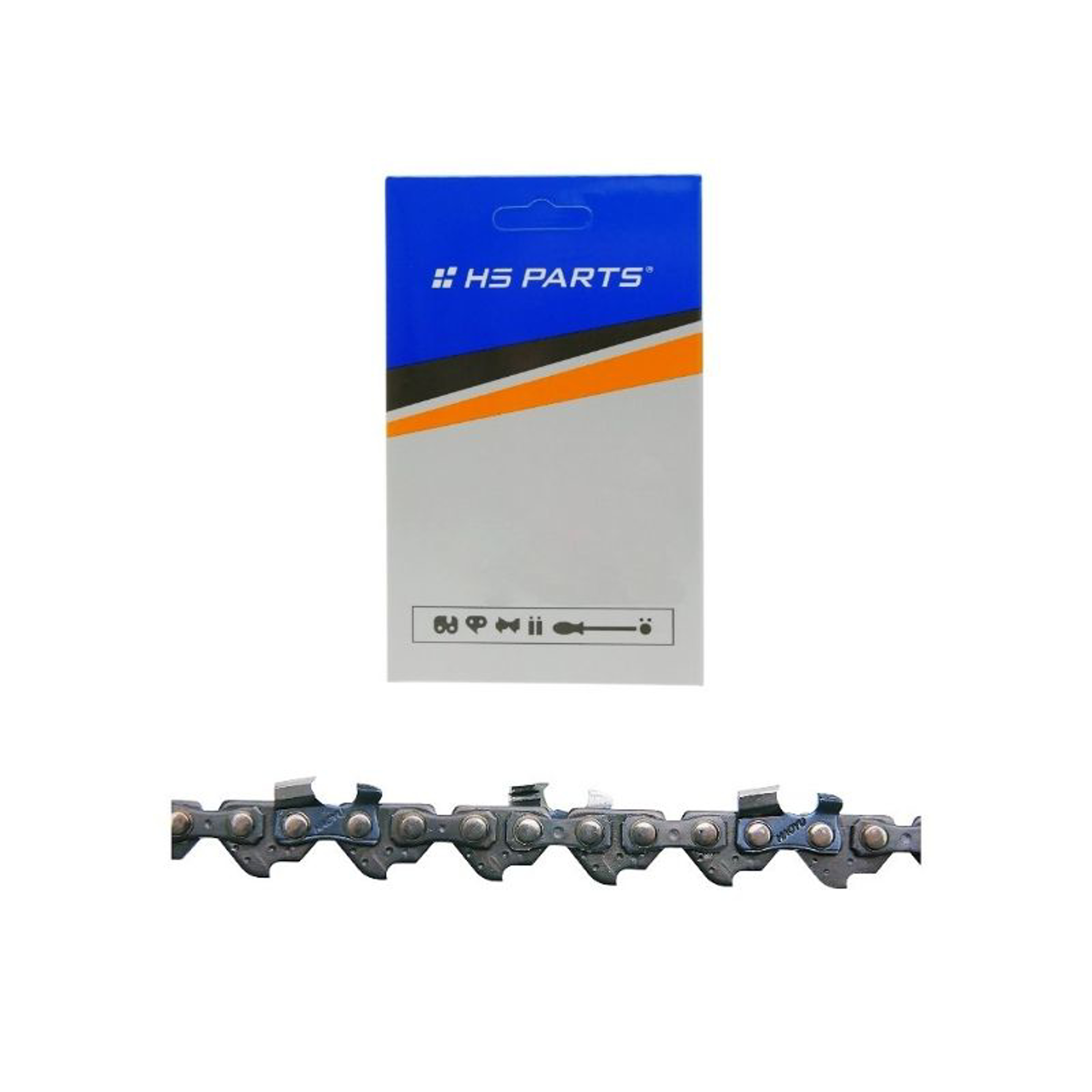 HS PARTS pilový řetěz 1/4" .043" (1,1 mm) 38 článků kulatý zub pro akumulátorové pily