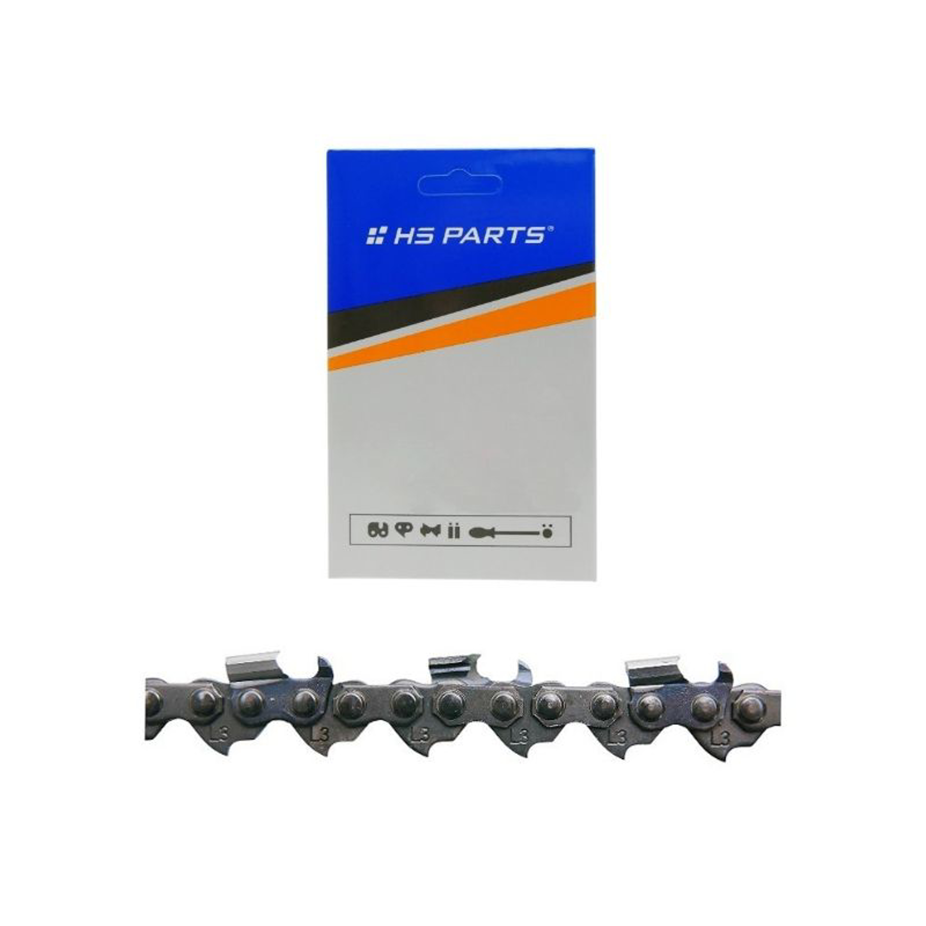 HS PARTS pilový řetěz 1/4" .050" (1,3 mm) 58 článků kulatý zub pro akumulátorové pily