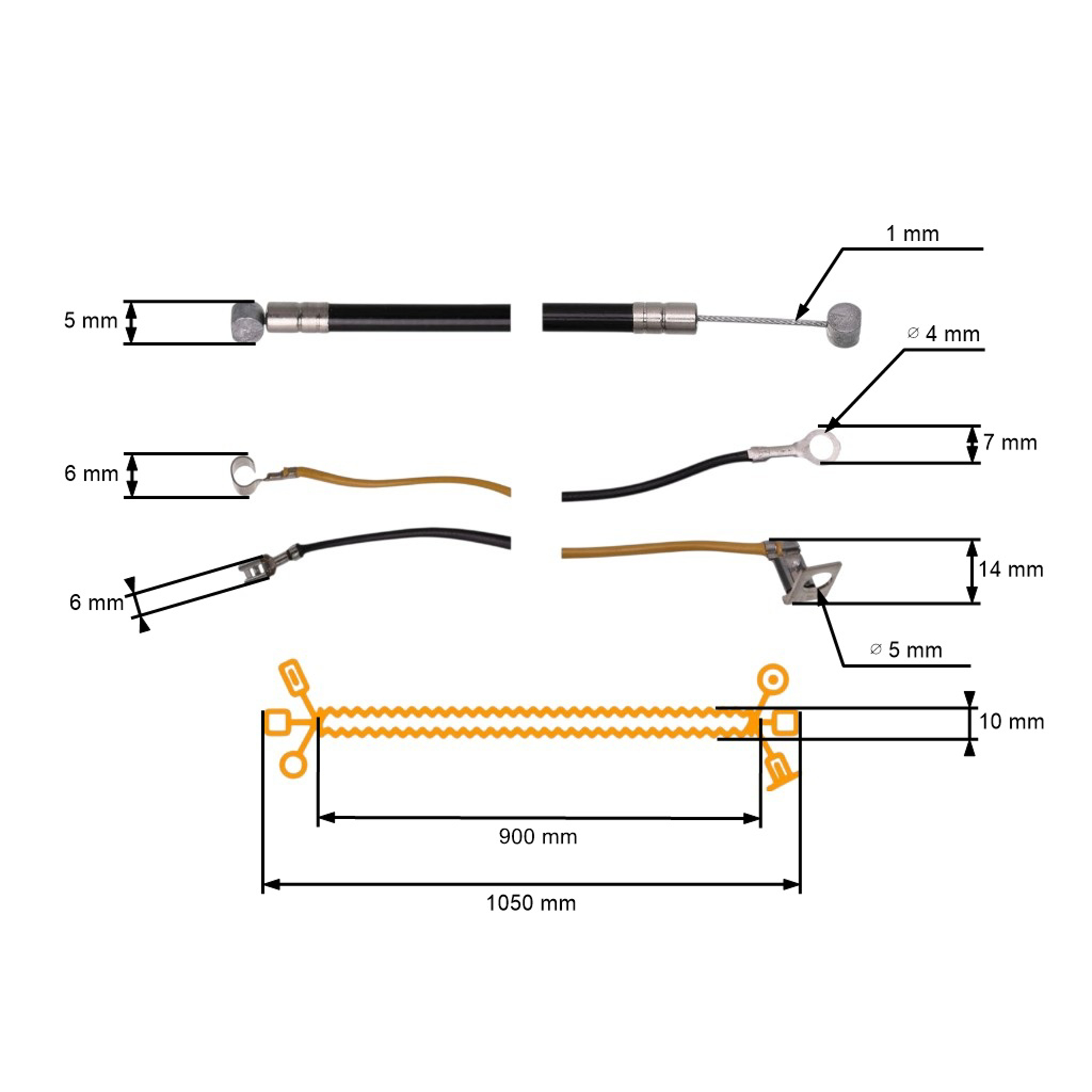 Plynové lanko pro křovinořezy Stihl FS240 FS260 (41471801110)