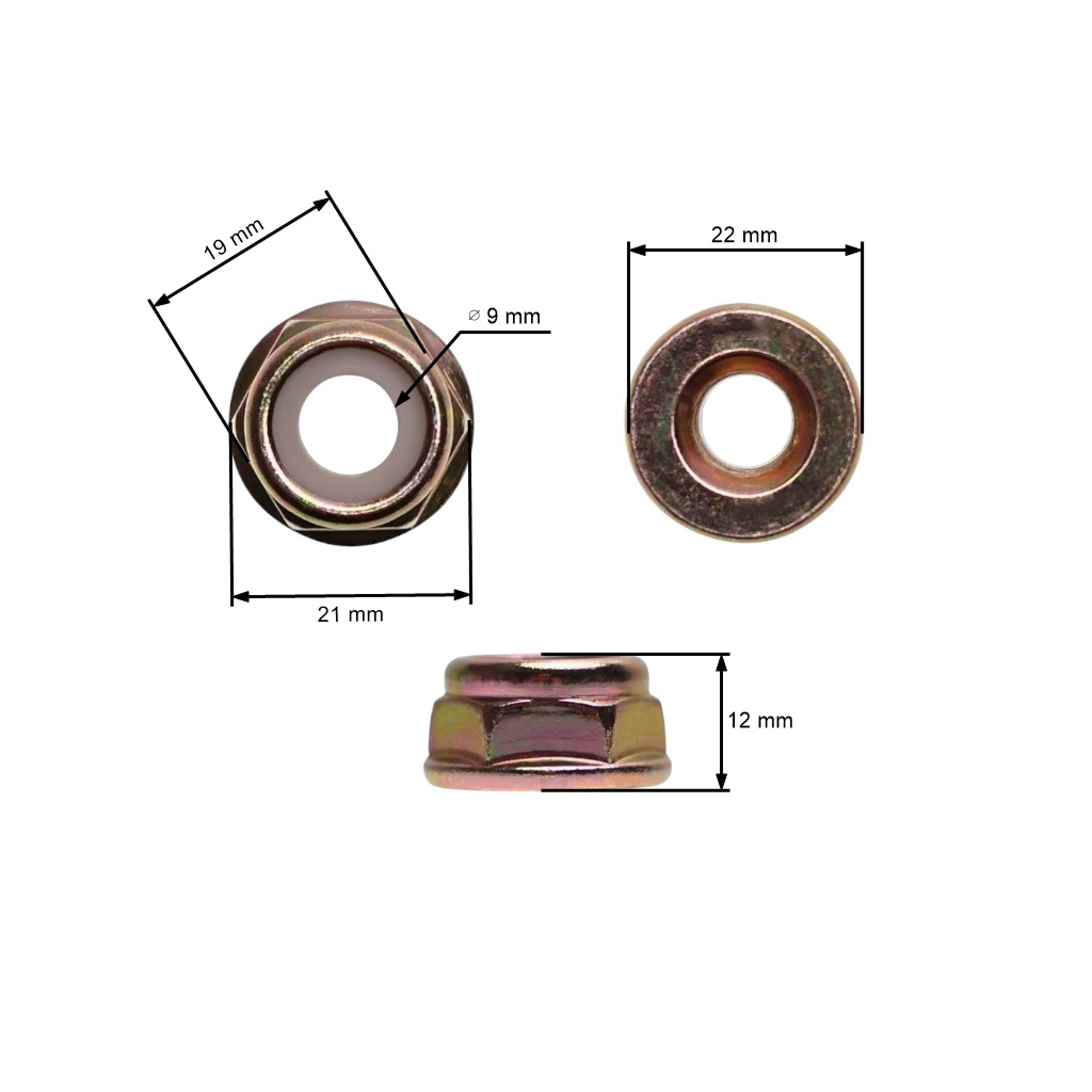 Matice převodové hlavy pro Čínské křovinořezy a křovinořezy z hobbymarketů M10 x 1.25