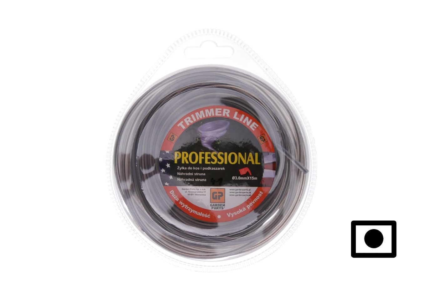Žací struna průměr 3,0 mm délka balení 15 m profil dual power line pro křovinořezy a vyžínače
