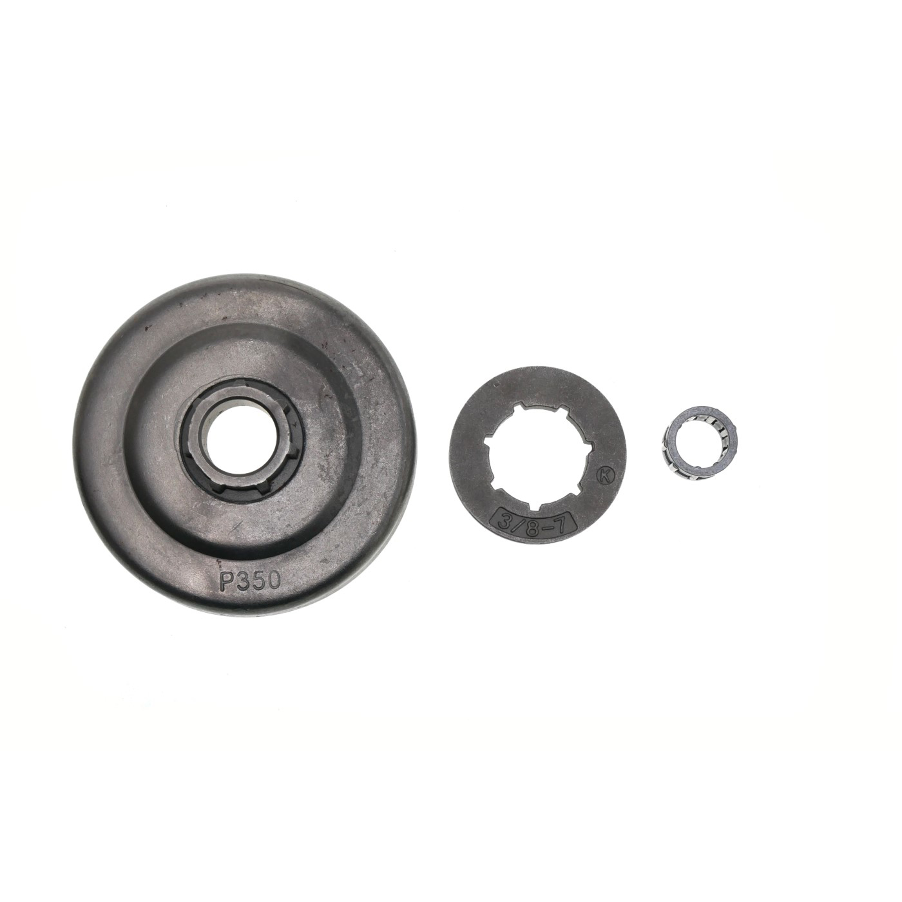 Řetězka s výměnným prstýnkem 3/8" 7 zubů pro motorové pily Partner 350 351 352 370 390 420 Jonsered 2035 2040 CS2138 CS2238 McCulloch CS380 33 333 Mac Cat 442 (OEM 530047061)