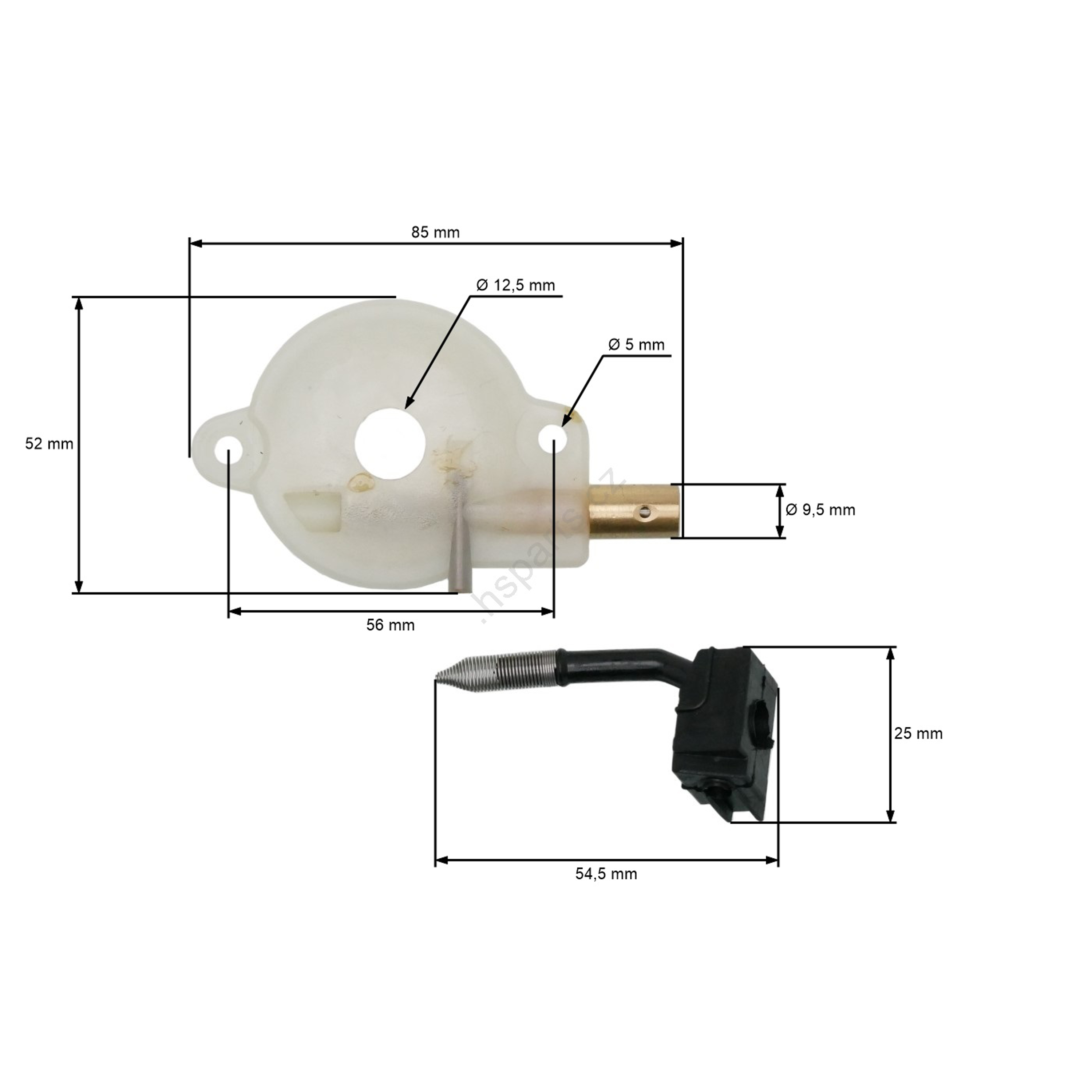 HS Parts Olejové čerpadlo pro motorové pily Husqvarna 36 41 136 137 141 142 McCulloch M4620 MAC 2818AV PN4620 Poulan 2775 2900 Jonsered CS2040 2036 (OEM 530014410)