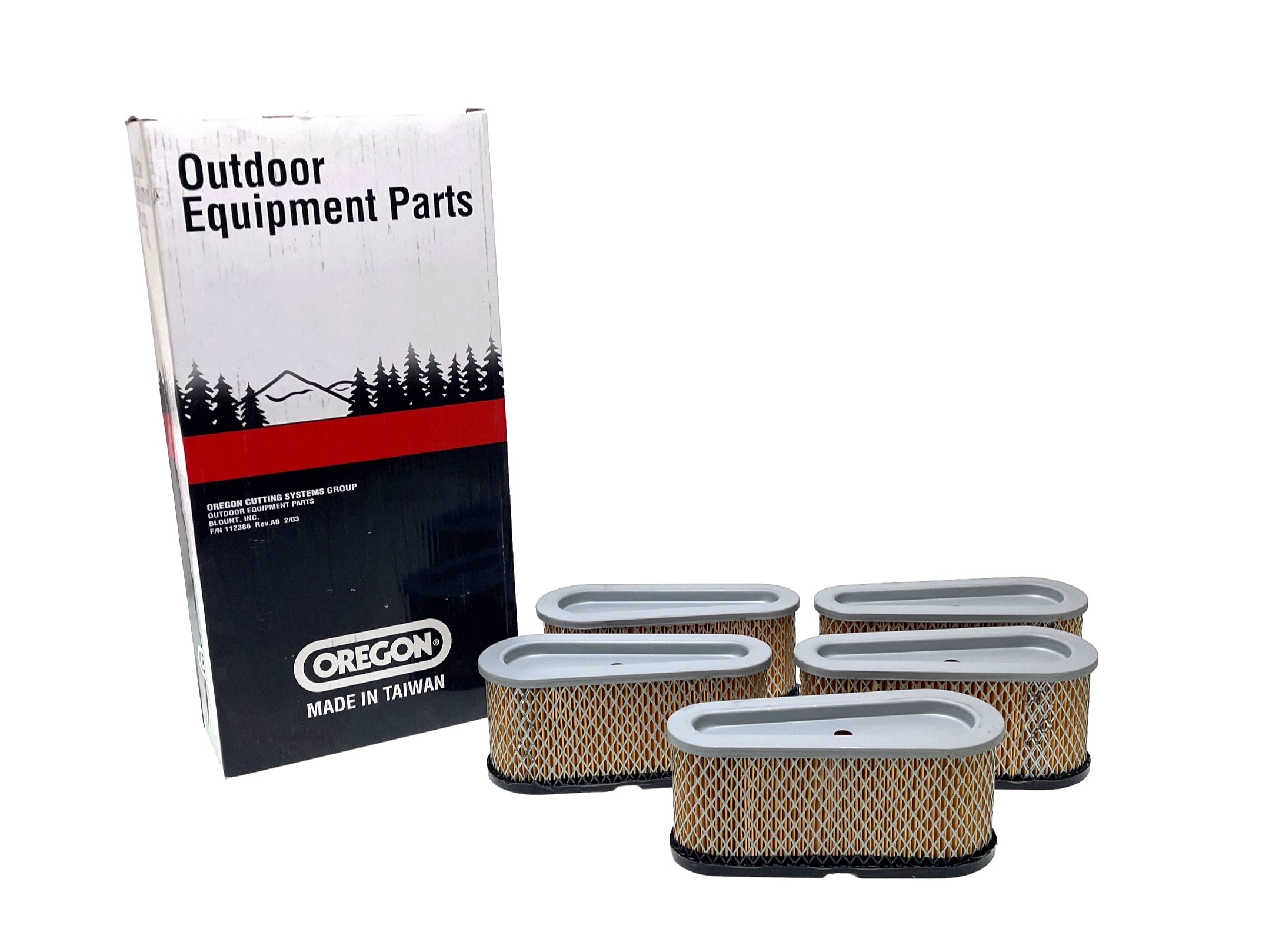 Vzduchový filtr 5ks pro sekačku s motorem Briggs & Stratton YT150 12,0 PS - 12,5 PS 184 mm x 76 mm x 73 mm (OEM 493909 496894)