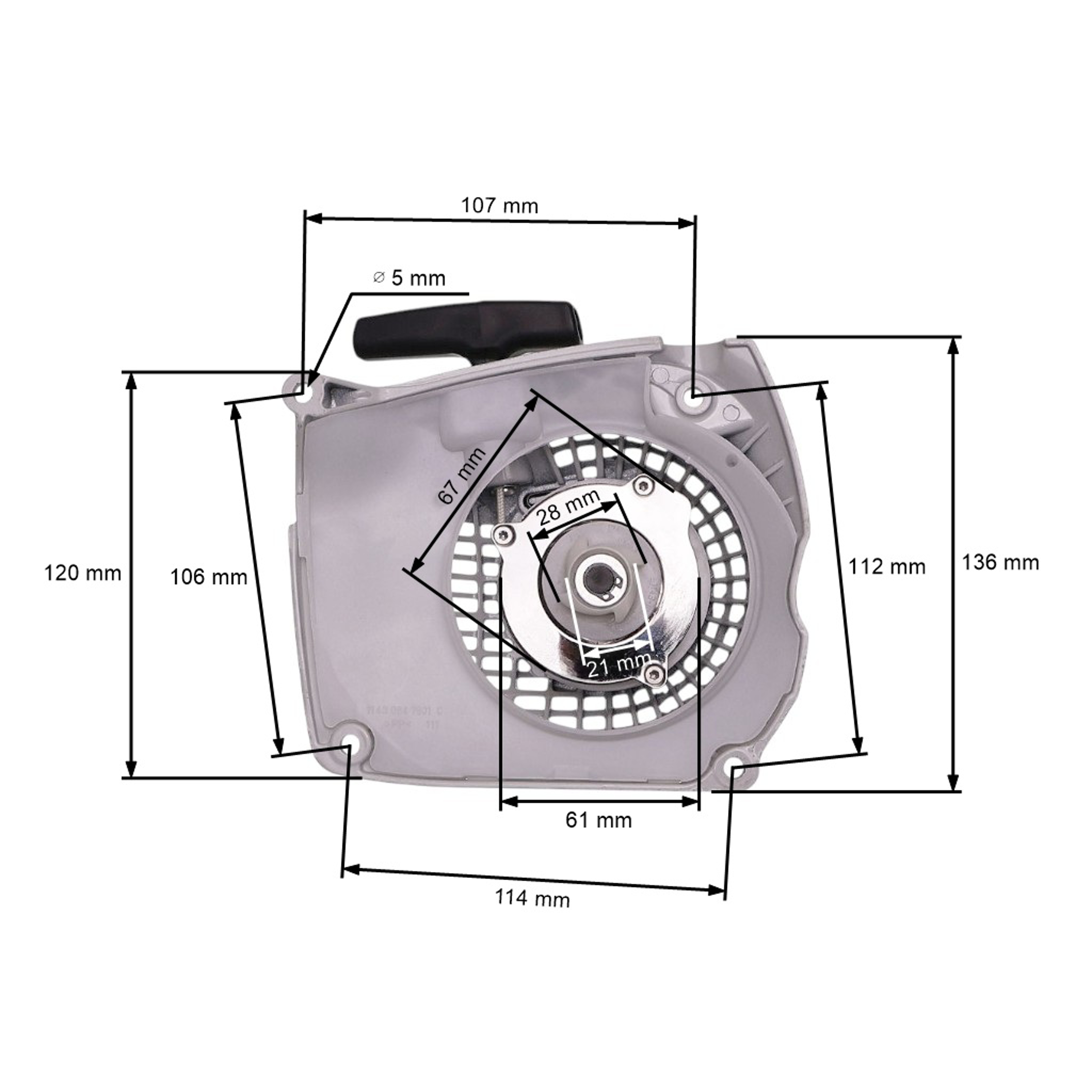 HS PARTS kompletní startér pro motorové pily Stihl MS231 MS251 (OEM 11430801830)