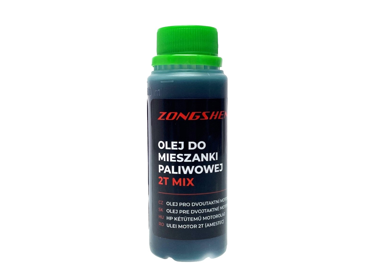 Zongshen 2 taktní olej do benzínu 100 ml zelený pro motorové pily křovinořezy a další zahradní techniku s dvoutaktním motorem