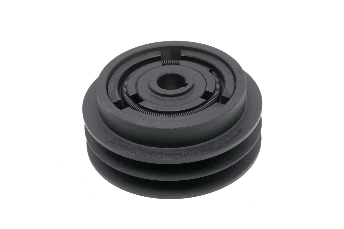 Spojka pro motorové kultivátory vnější průměr 128 mm x průměr otvoru 20 mm na 2 klínové řemeny 13 mm