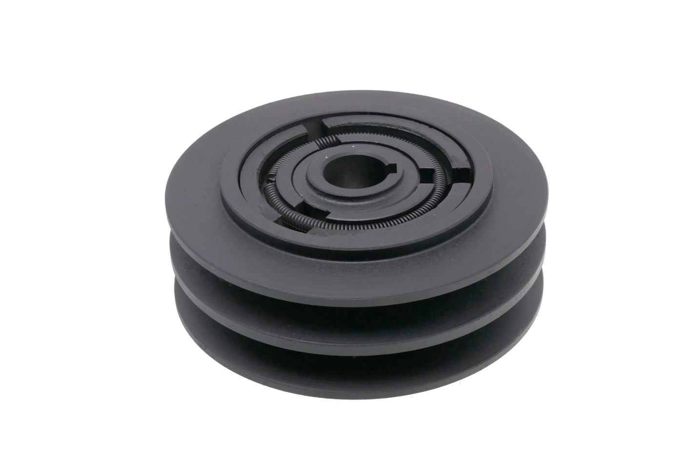 Spojka pro motorové kultivátory vnější průměr 148 mm x průměr otvoru 25 mm na 2 klínové řemeny 17 mm