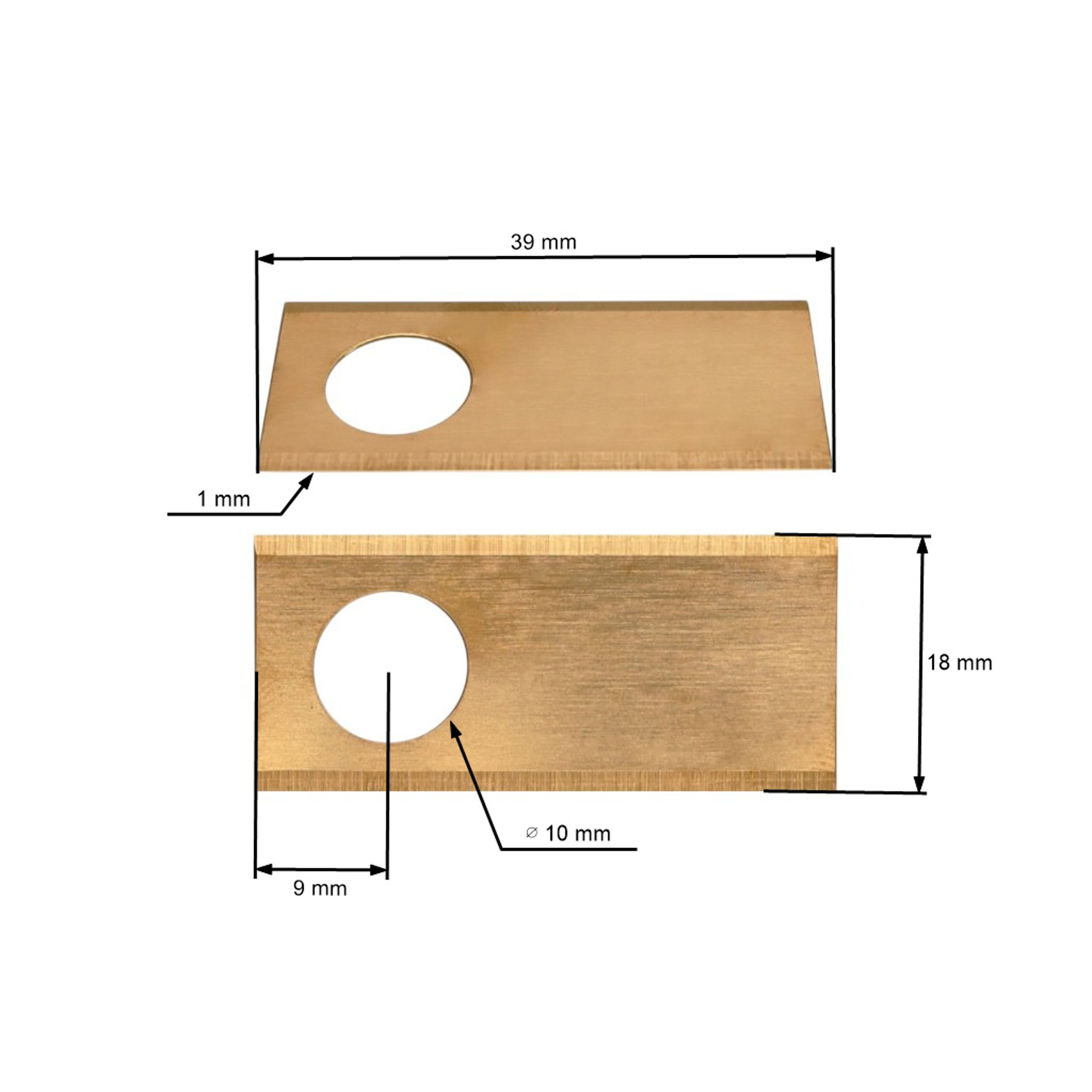 Sada 9 ks. žacích nožů 3,9 cm (1,5") pro robotické sekačky Honda Miimo 310 Miimo 520 Miimo HRM 500 HRM Miimo 3000 (OEM 06511VP7310 72511-VP7-030)