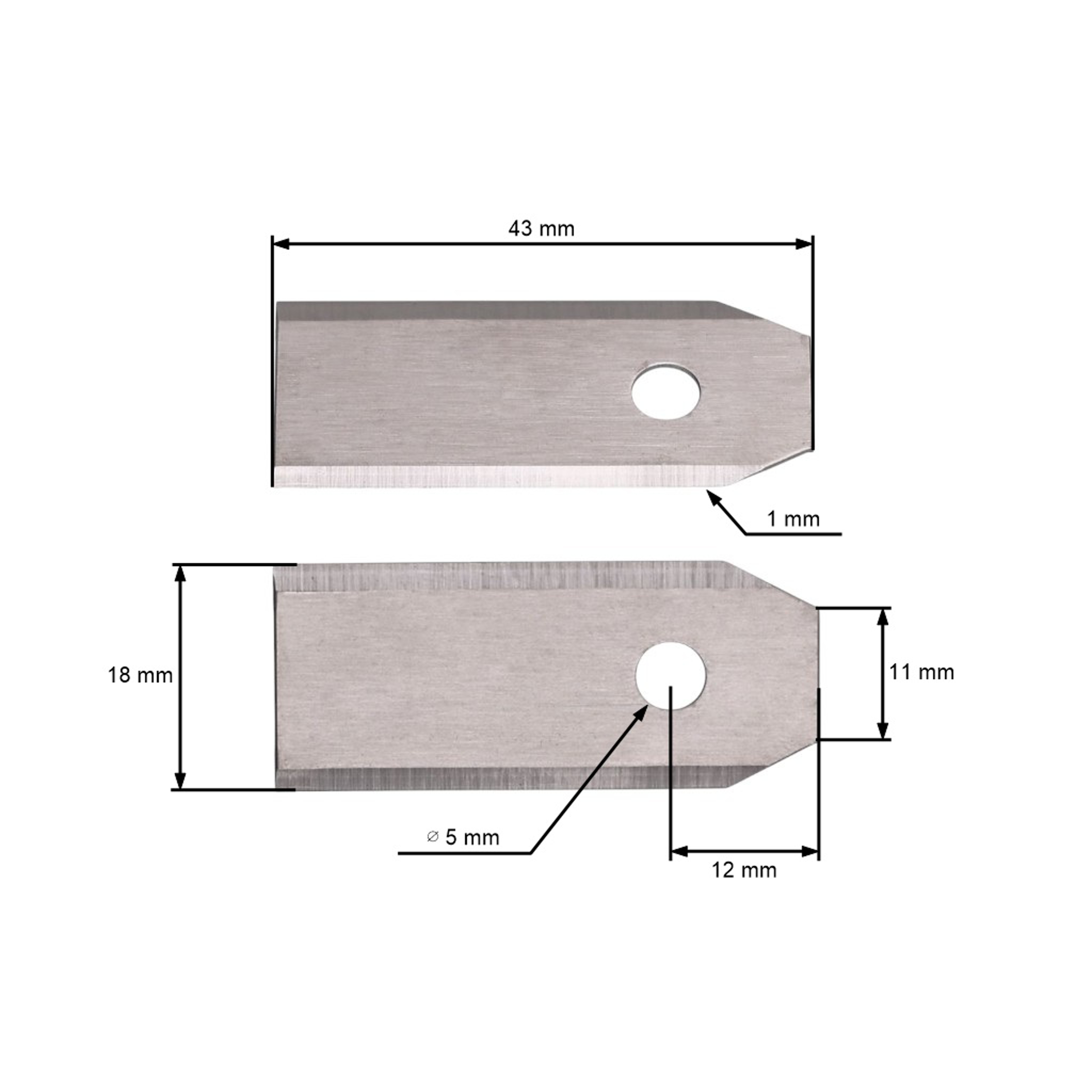 Sada 30 ks. žacích nožů 4,3 cm (1,7") pro robotické sekačky Husqvarna McCulloch Flymo Gardena (OEM 577864603 535138702 535138703 577864401 577864402)