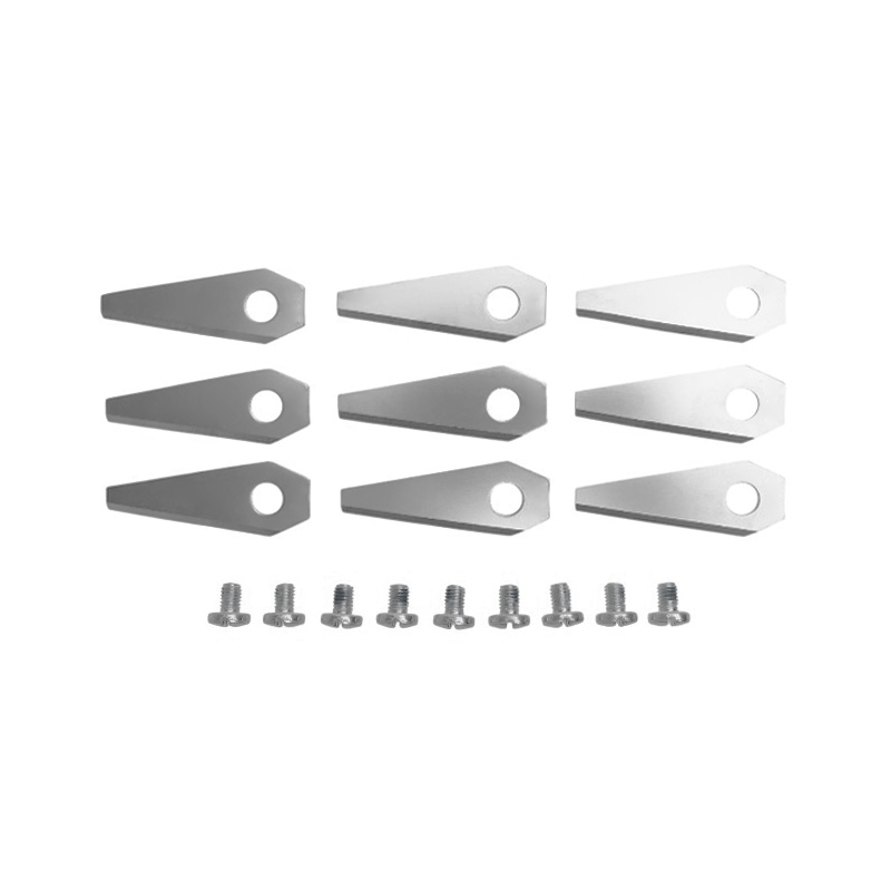 Sada 9 ks. žacích nožů 4,9 cm (2") pro robotické sekačky Bosch Indego 350 Indego 350 Connect Indego 1100 Connect (OEM F016800321)