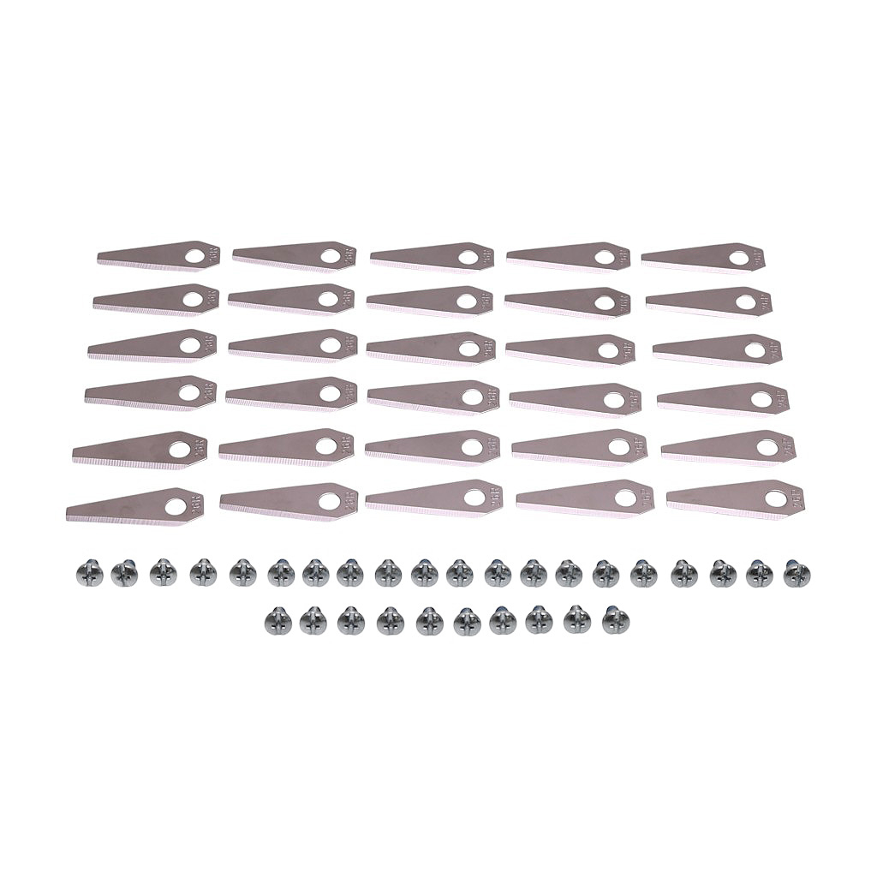 Sada 30 ks. žacích nožů 4,9 cm (2") pro robotické sekačky Bosch Indego 350 Indego 350 Connect Indego 1100 Connect (OEM F016800321)