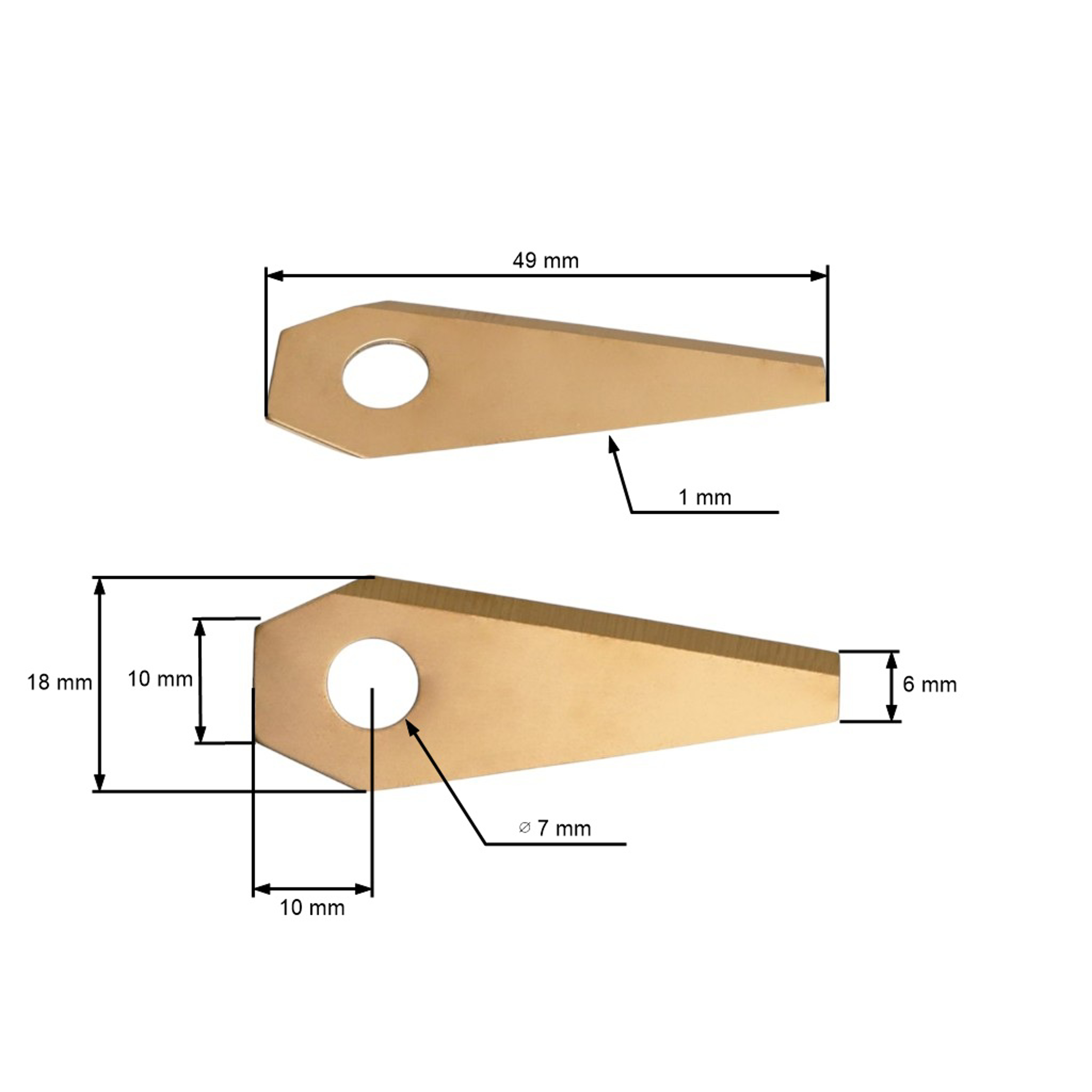 Sada 30 ks. žacích nožů 4,9 cm (2") pro robotické sekačky Bosch Indego 350 Indego 350 Connect Indego 1100 Connect (OEM F016800321)