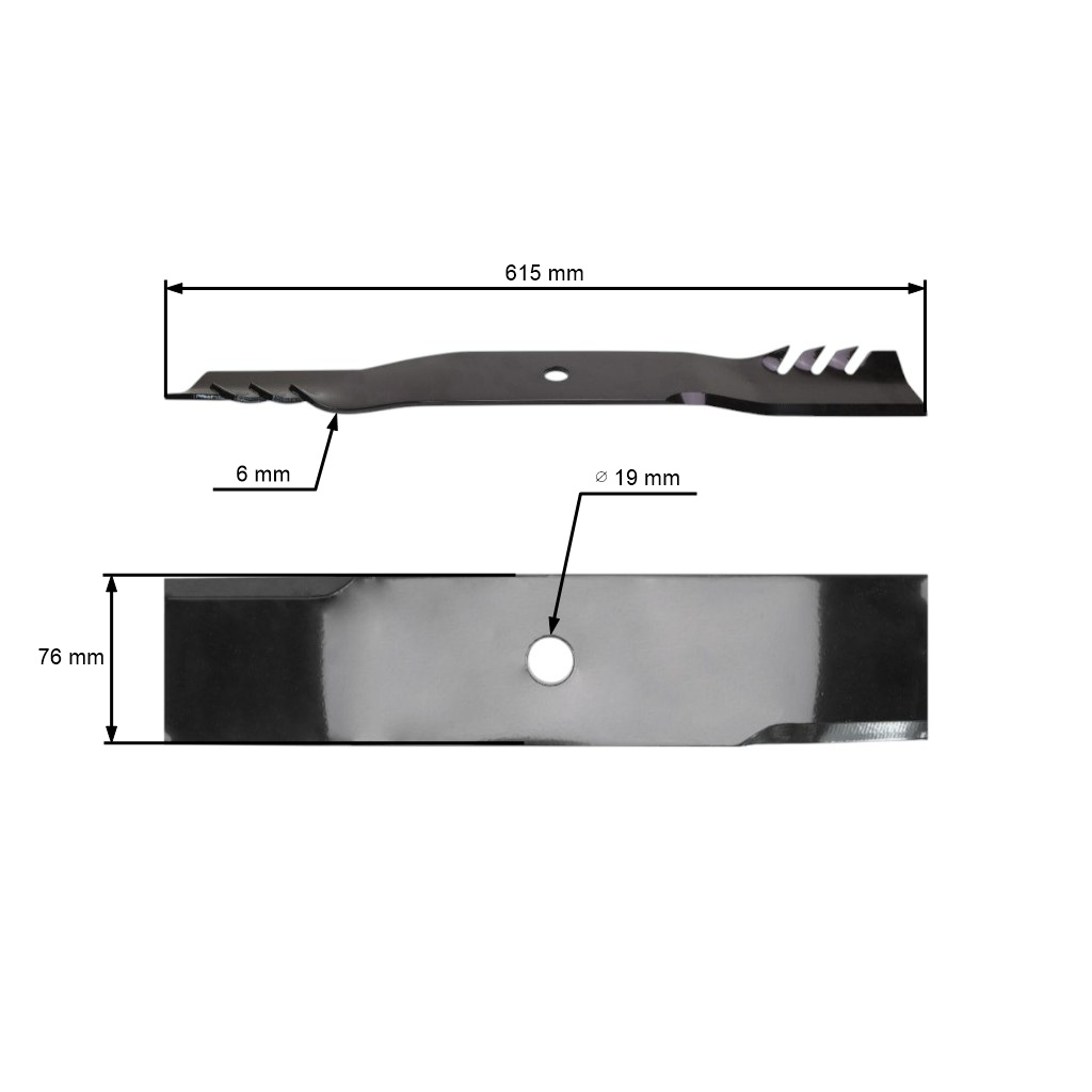 Mulčovací nůž Oregon pro Caroni TC710 DAKR M 121 Panter délka 61,5 cm (OEM 51230.099)