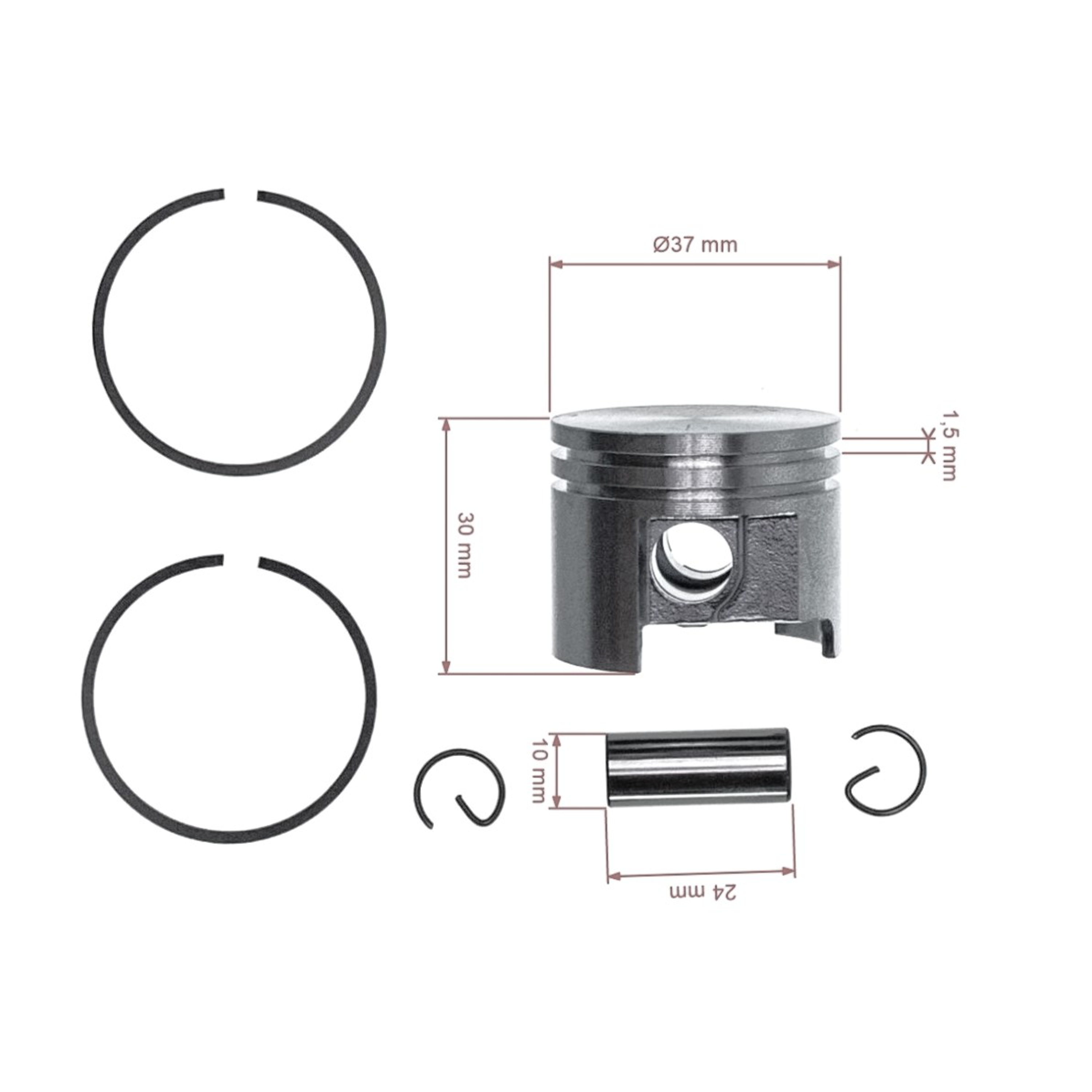 HS PARTS kompletní píst pro Stihl MS192T (OEM 11370302002)
