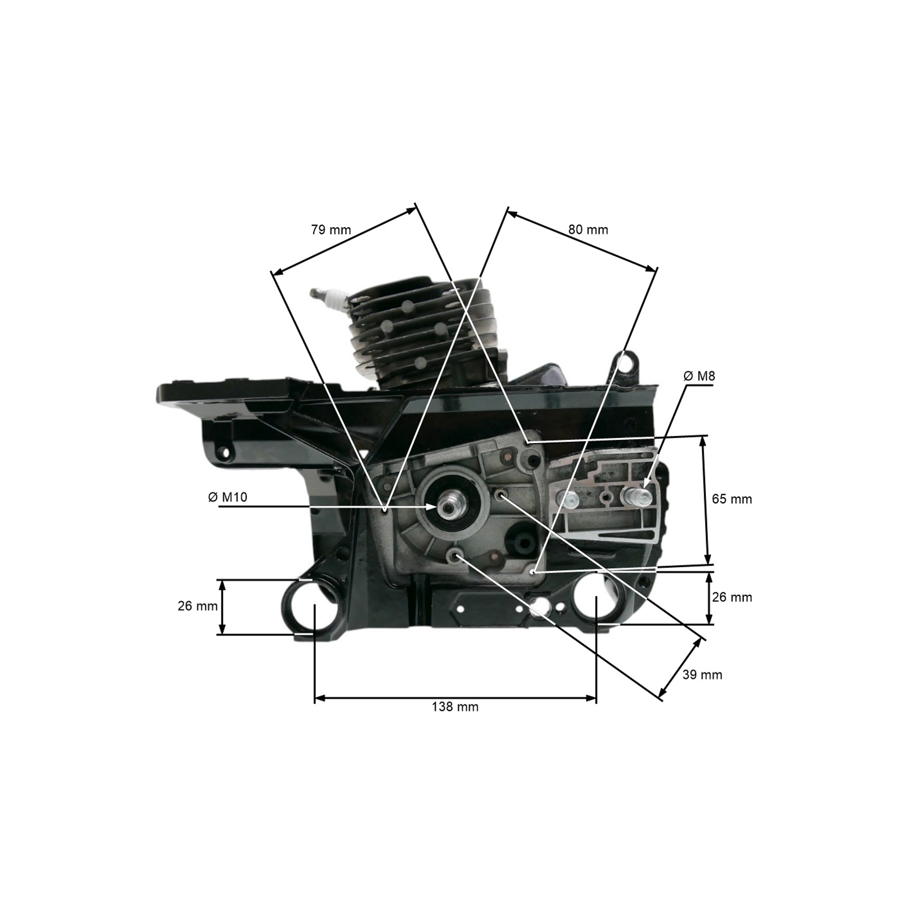 Polomotor pro Čínské motorové pily a pily z hobbymarketů průměr válce 45 mm