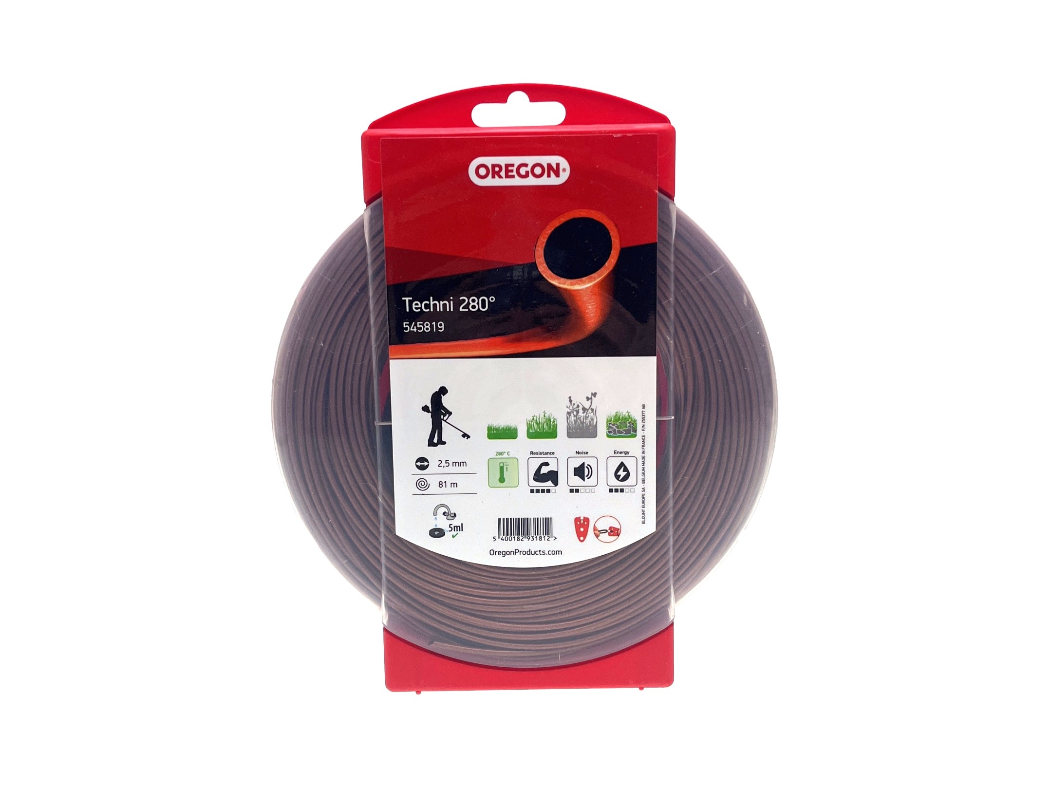 Žací struna Oregon Techni 280° pro profesionální použití 2,5 mm x 80 m
