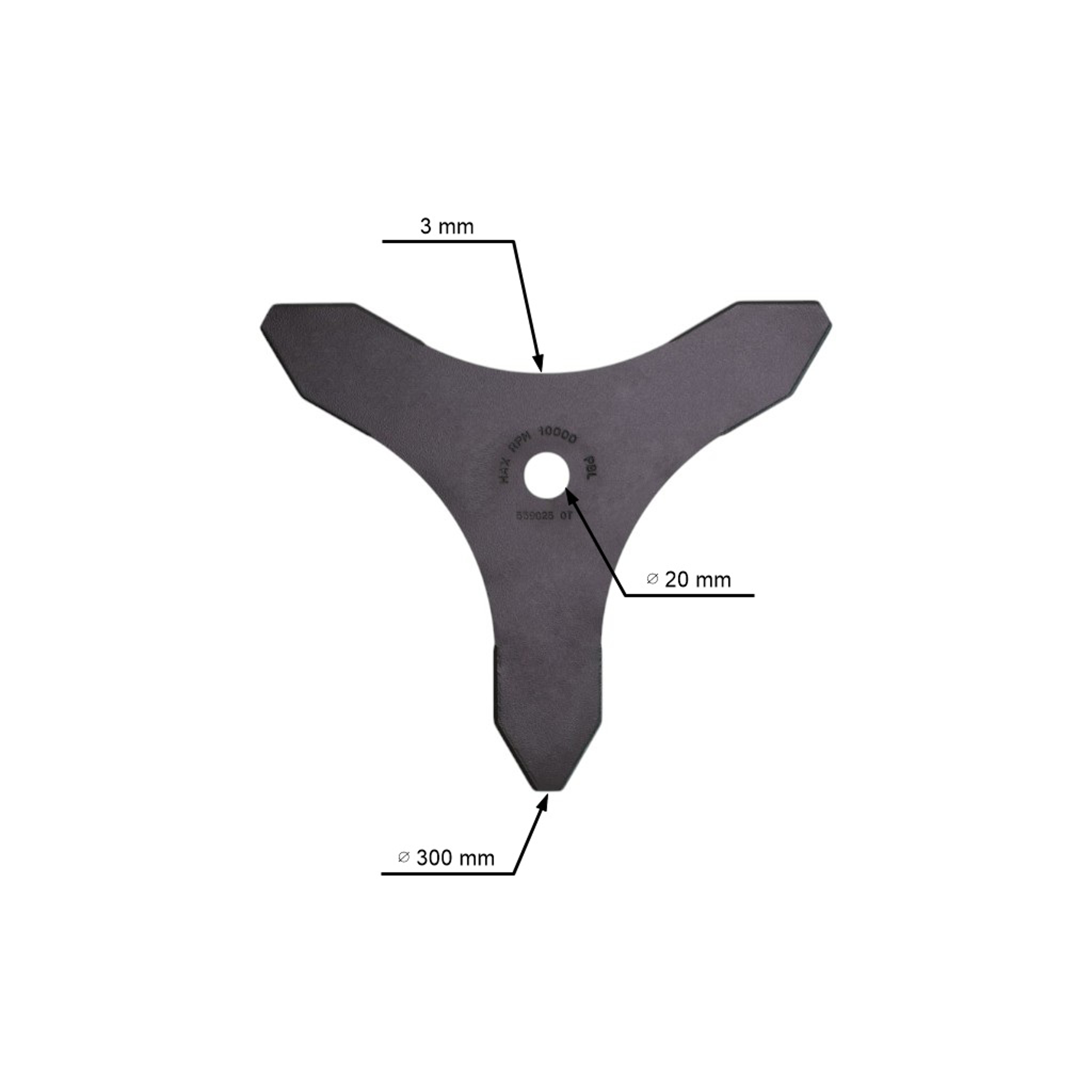 Žací nůž Oregon 300 mm x 3,0 mm x 20 mm pro křovinořezy Stihl