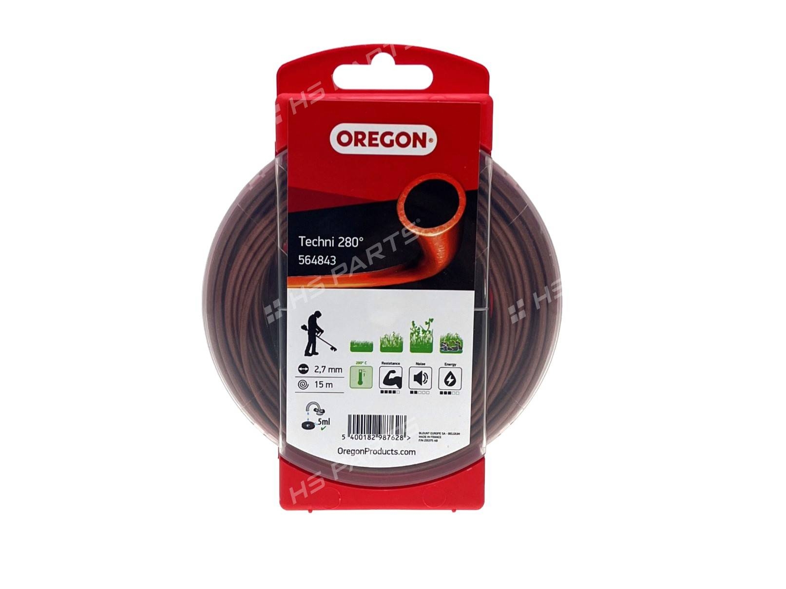 Žací struna Oregon Techni 280° pro profesionální použití 2,7 mm x 15 m