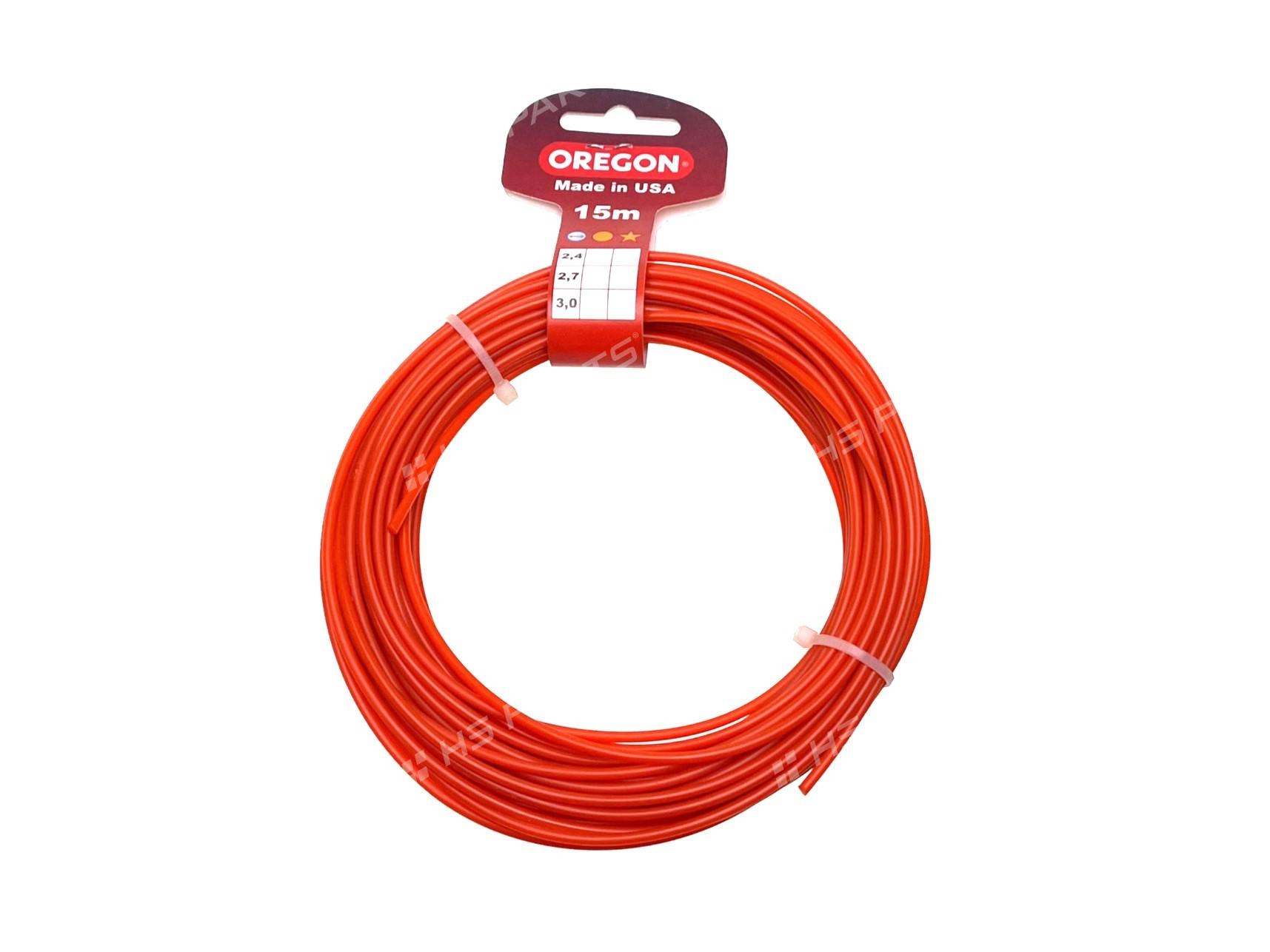 Žací struna Oregon 2,7 mm x 15 m oranžová
