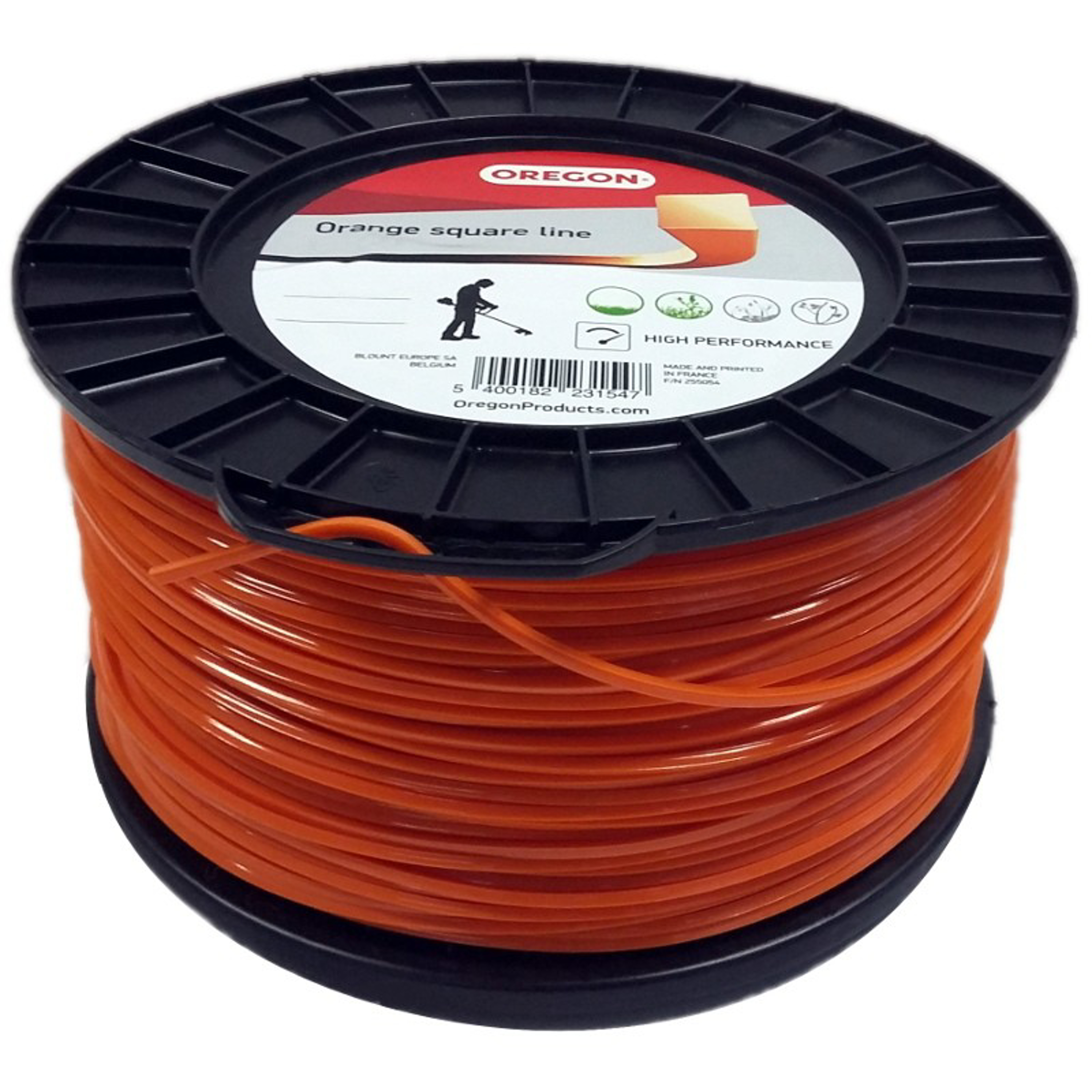 Žací struna oranžová čtverec 3,0mm x 132m OREGON