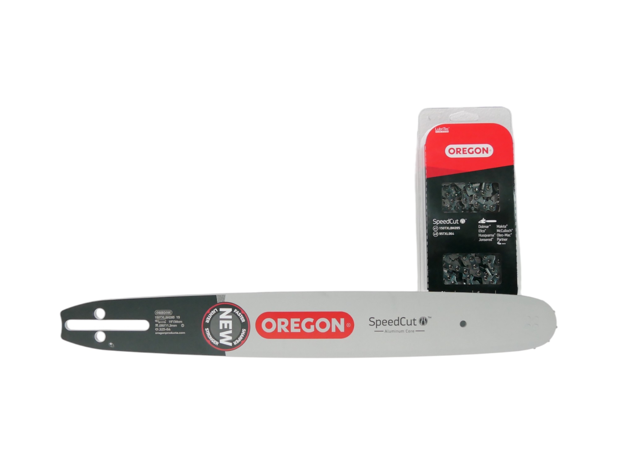 Oregon COMBO set vodící lišta SpeedCut 15" (38 cm) .325" .050" (1,3 mm) 150TXLBK095 + 2 x řetěz pro Husqvarna 36 55 136 154 254 257 262 346 357 435 445 460 Jonsered 2054 2152 2155 CS2149W Dolmar 109 111 112 116 Oleomac 938 946 947 952 962 Solo 639