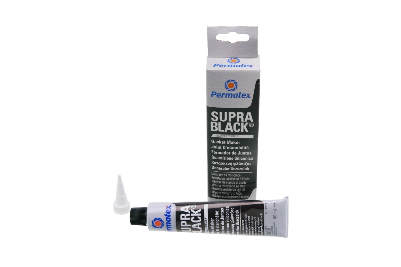 Silikonový tmel PERMATEX Supra černý 80 ml do + 260°C pro Stihl 017 018 MS180 MS181 MS250 MS280 Husqvarna 136 137 141 435 Partner 351 371 391 420