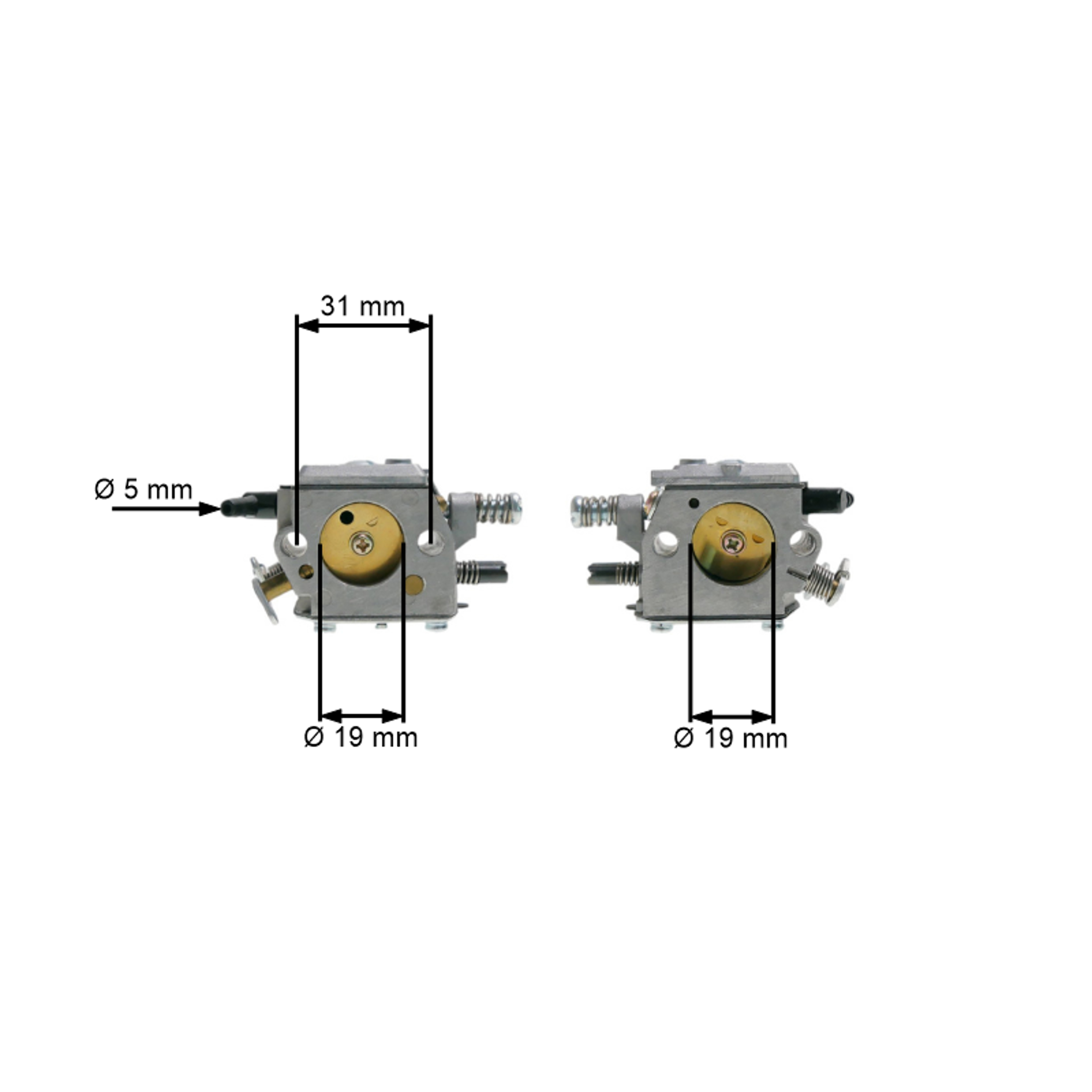 Karburátor pro Čínské motorové pily a pily z hobbymarketů s obsahem motoru 62 ccm