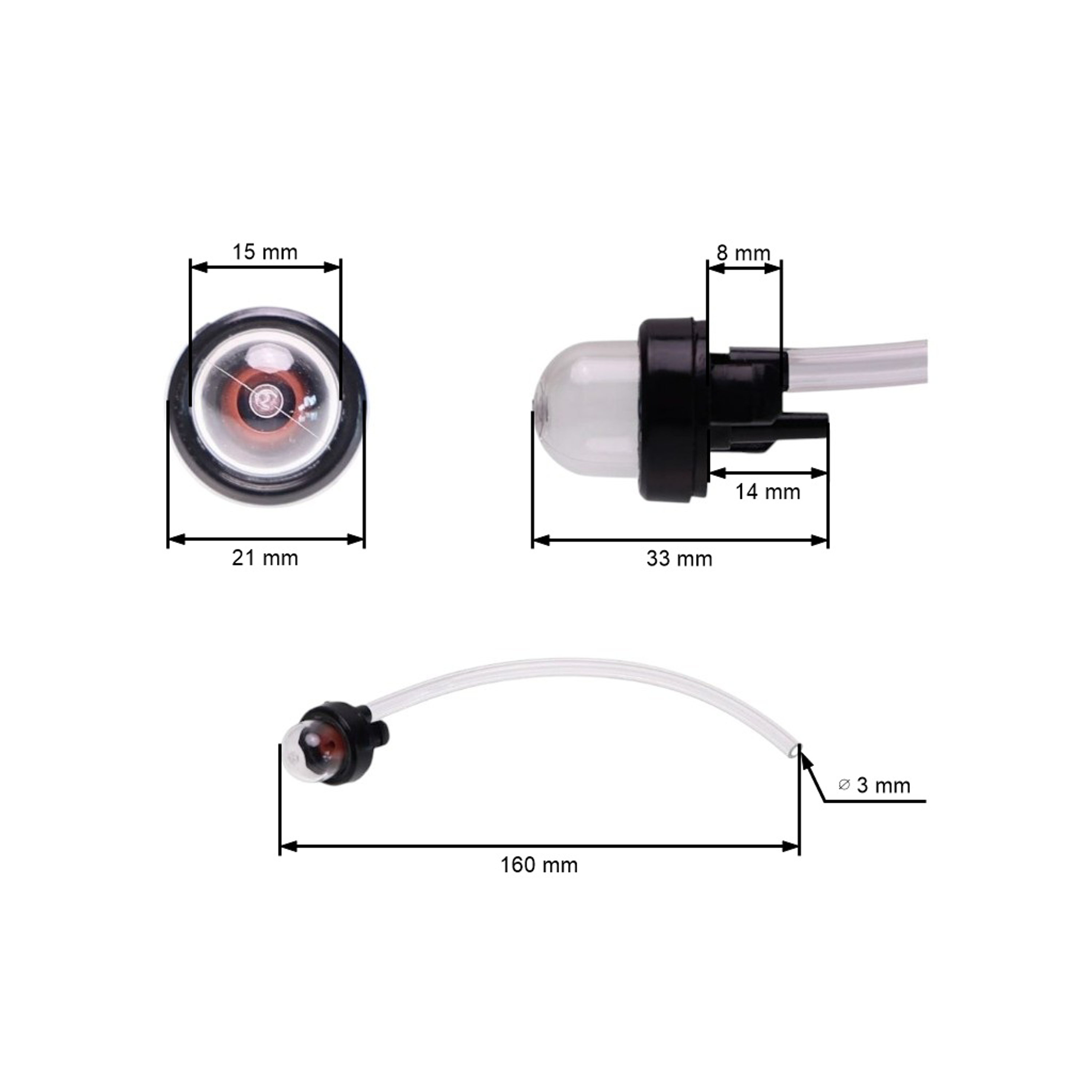 Karburátor pro Čínské motorové pily a pily z hobbymarketů s obsahem motoru 45 ccm 52 ccm (set s pumpičkou)