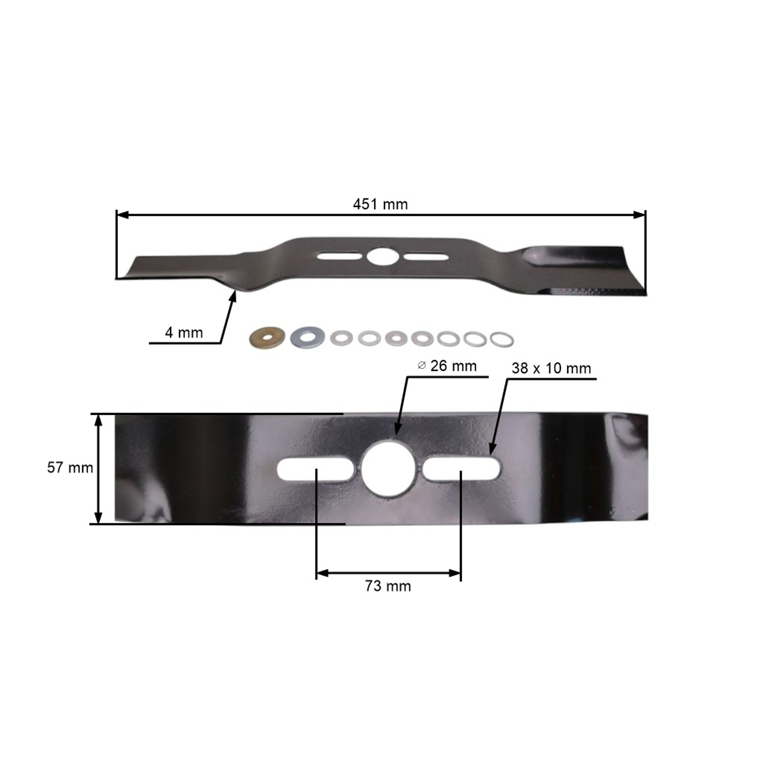 Oregon univerzální můlčovací nůž s reduknční podložkou pro sekačky 45,1 cm
