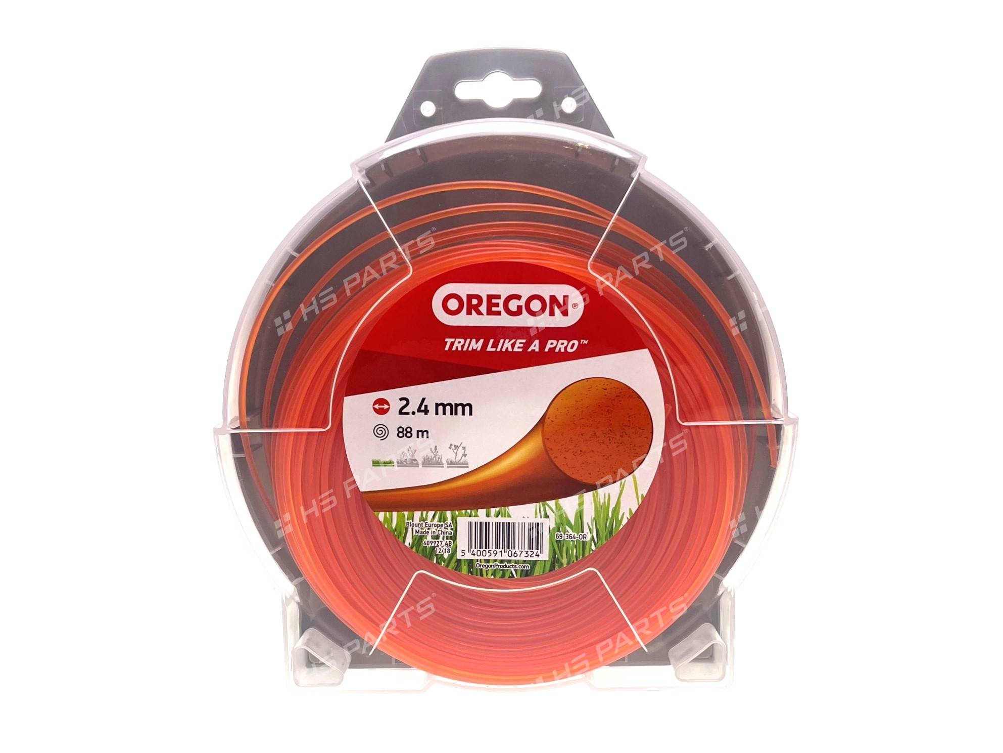 Oregon vyžínací struna 2,4 mm x 88 m (oranžová)