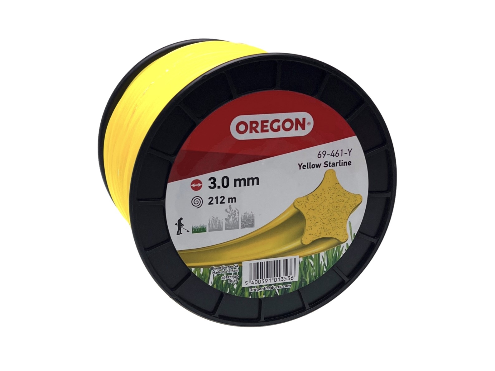 Oregon žací struna 3 mm x 212 m tvar hvězda