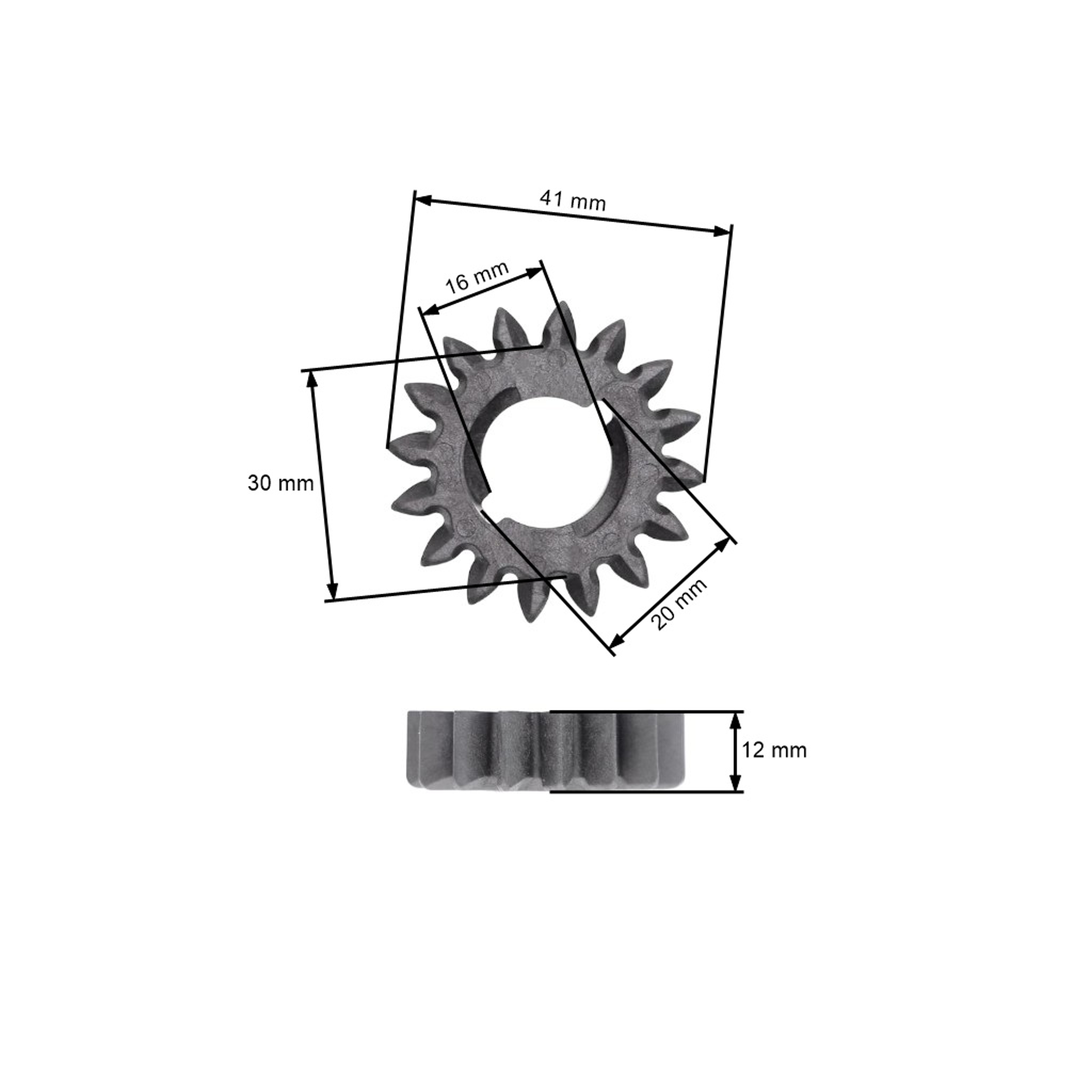 Ozubené kolo elektrického startéru pro motory Briggs & Stratton Craftsman Toro AL-KO Alko výkon 8,0 PS - 25,0 PS originální díl (OEM 691280 693059 695708)