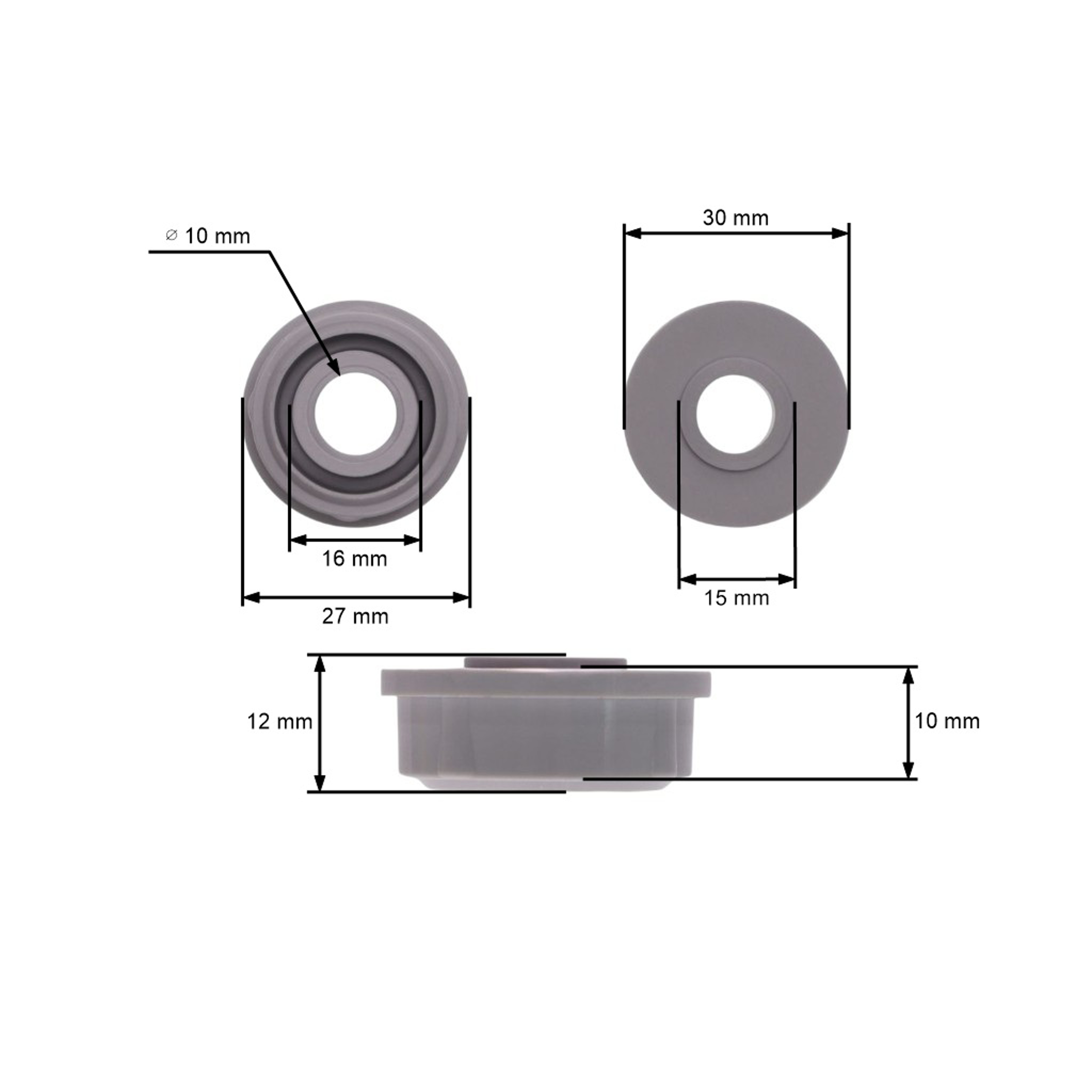 Oregon univerzální plastové kolo 150 mm pro sekačky s redukcí na vnitřní průměr 8,2 mm 10,2 mm 12,2 mm 12,7 mm