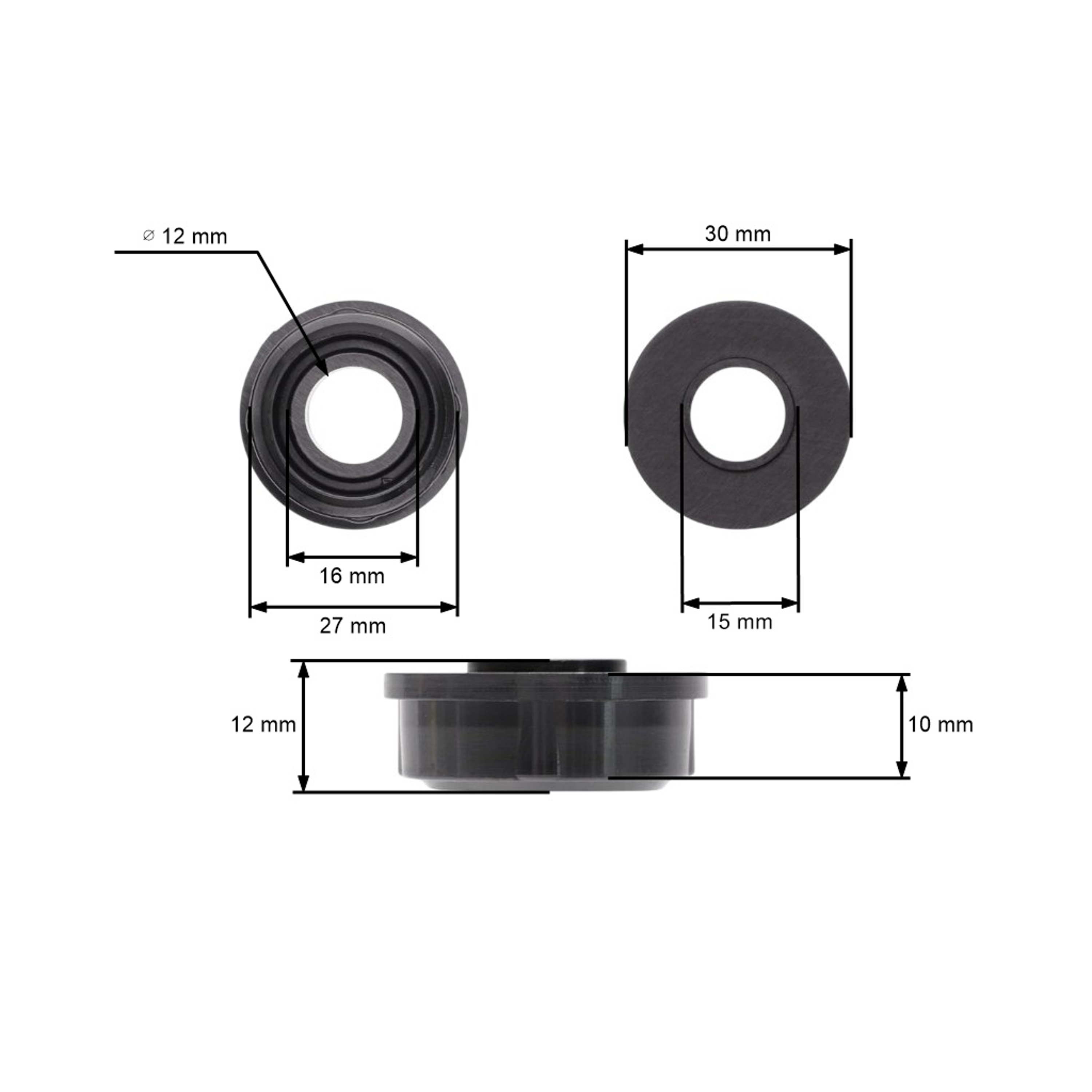 Oregon univerzální plastové kolo 150 mm pro sekačky s redukcí na vnitřní průměr 8,2 mm 10,2 mm 12,2 mm 12,7 mm
