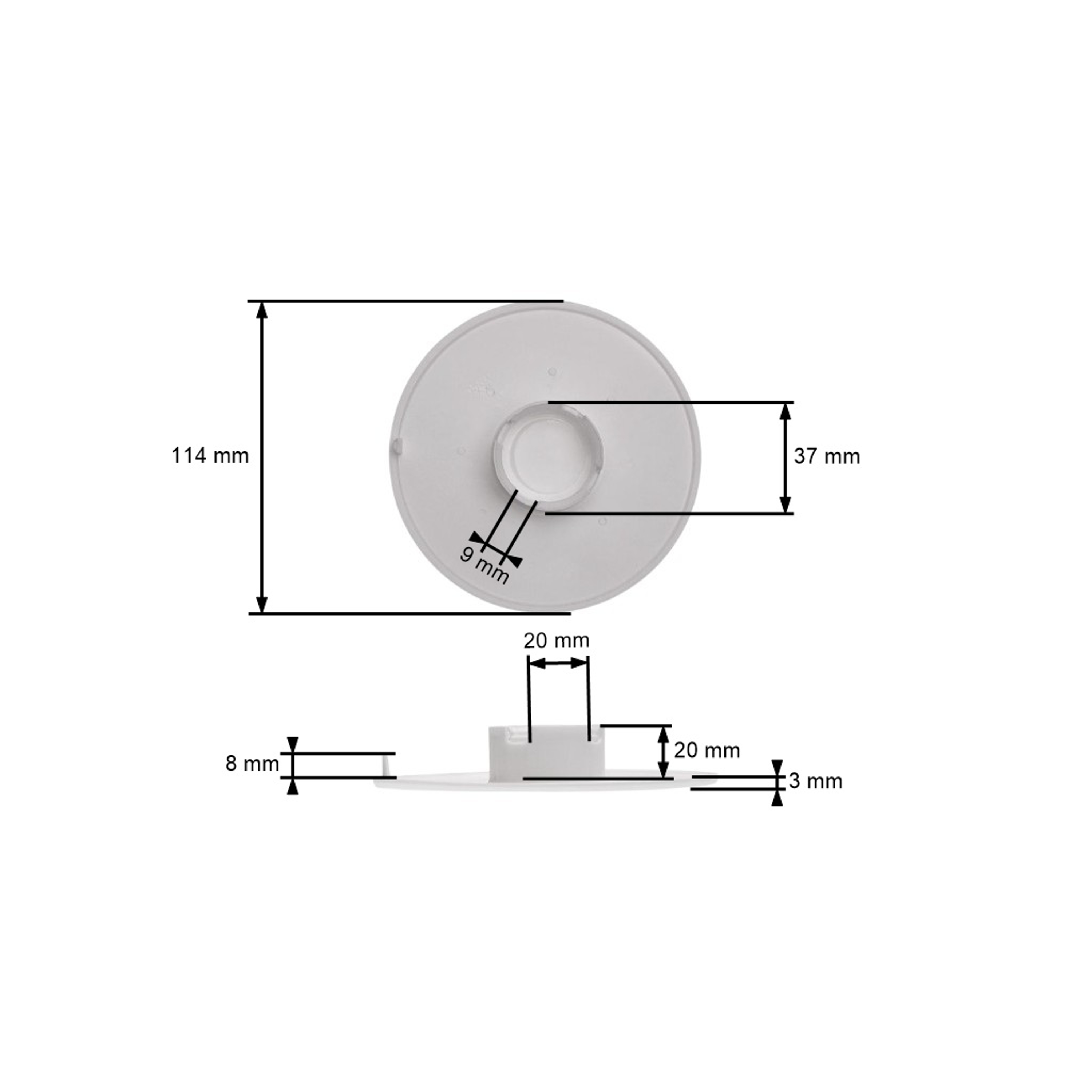 Oregon univerzální plastové kolo 175 mm pro sekačky s redukcí na vnitřní průměr 8,2 mm 10,2 mm 12,2 mm 12,7 mm